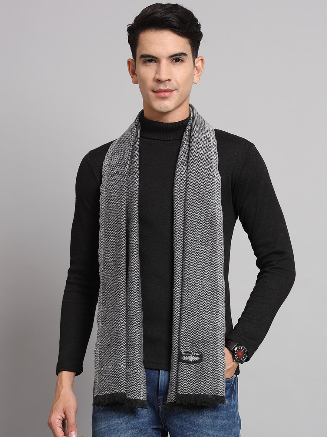 HANDICRAFT PALACE Self Design Woolen Muffler