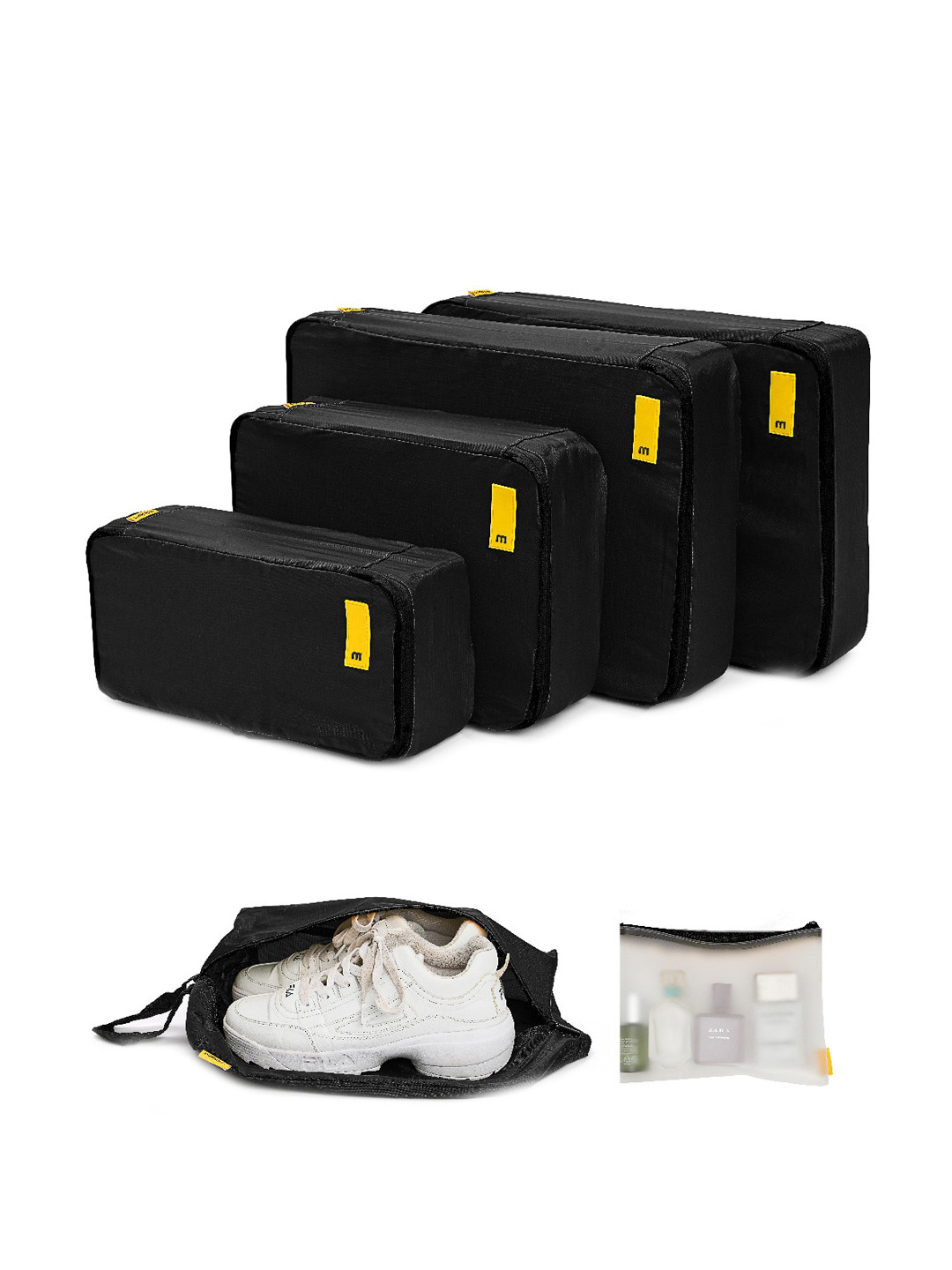 MOKOBARA Solid Set of 6 Packing Cubes Shoe Bag