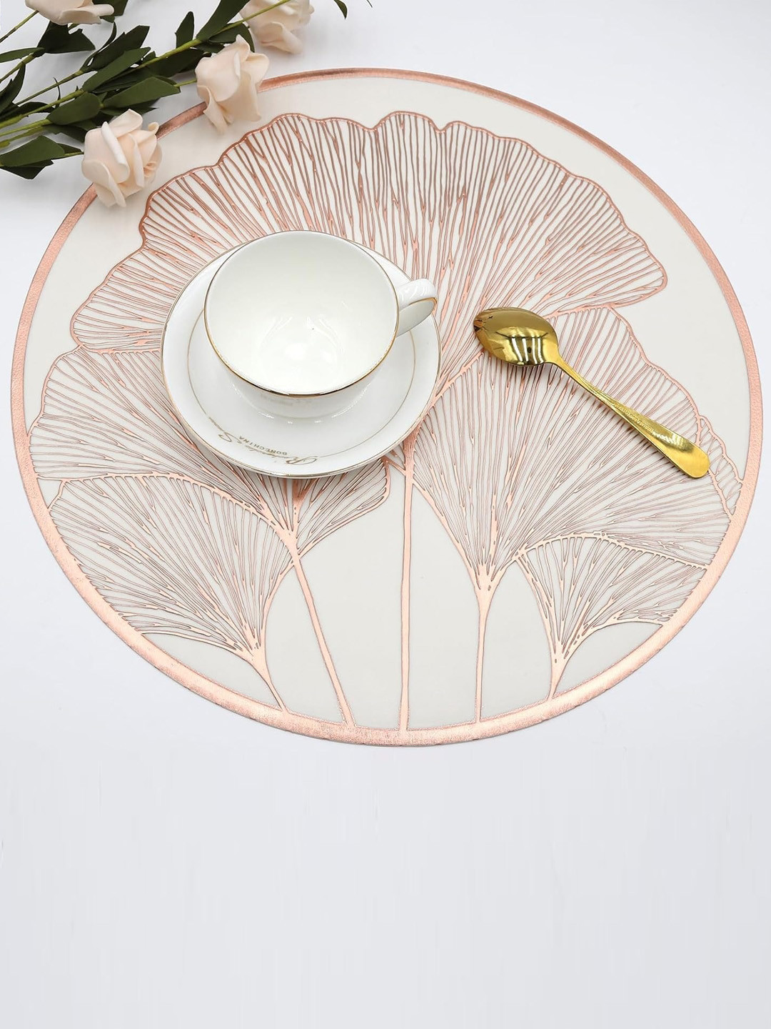 Dakshya Industries Copper 2-Pieces Pressing Part 1 Round Table Placements