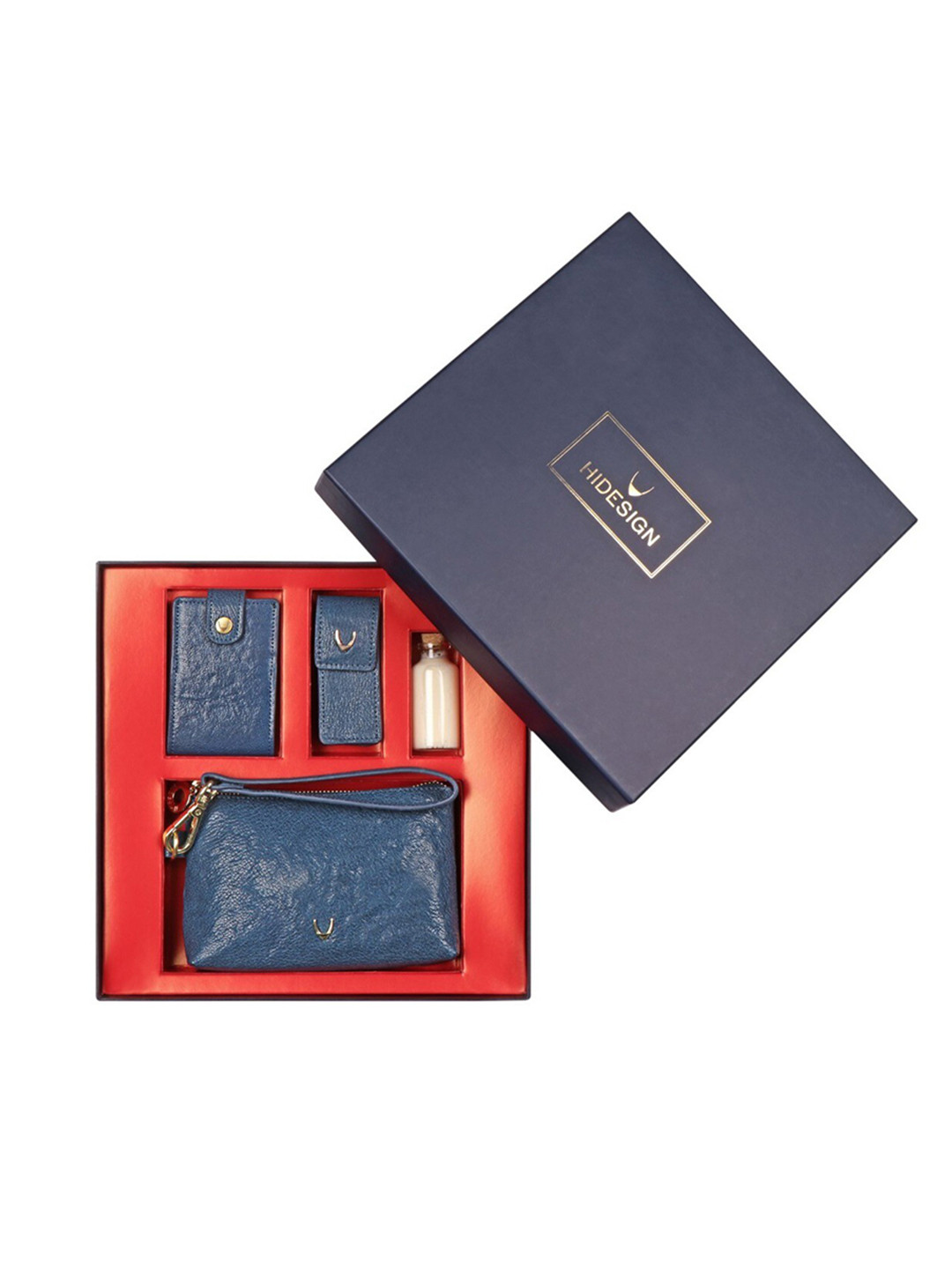 Hidesign Women La Fete 02-Burnt Goat-Sapphire Accessory Gift Set