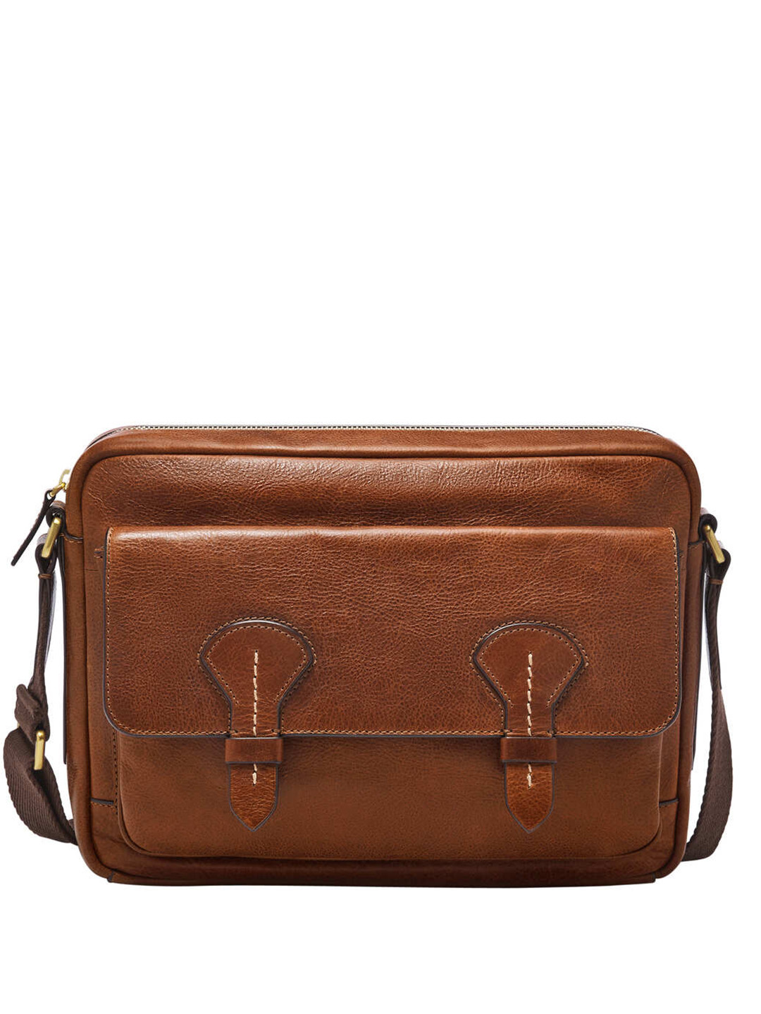 Fossil Men Leather Laptop Bag