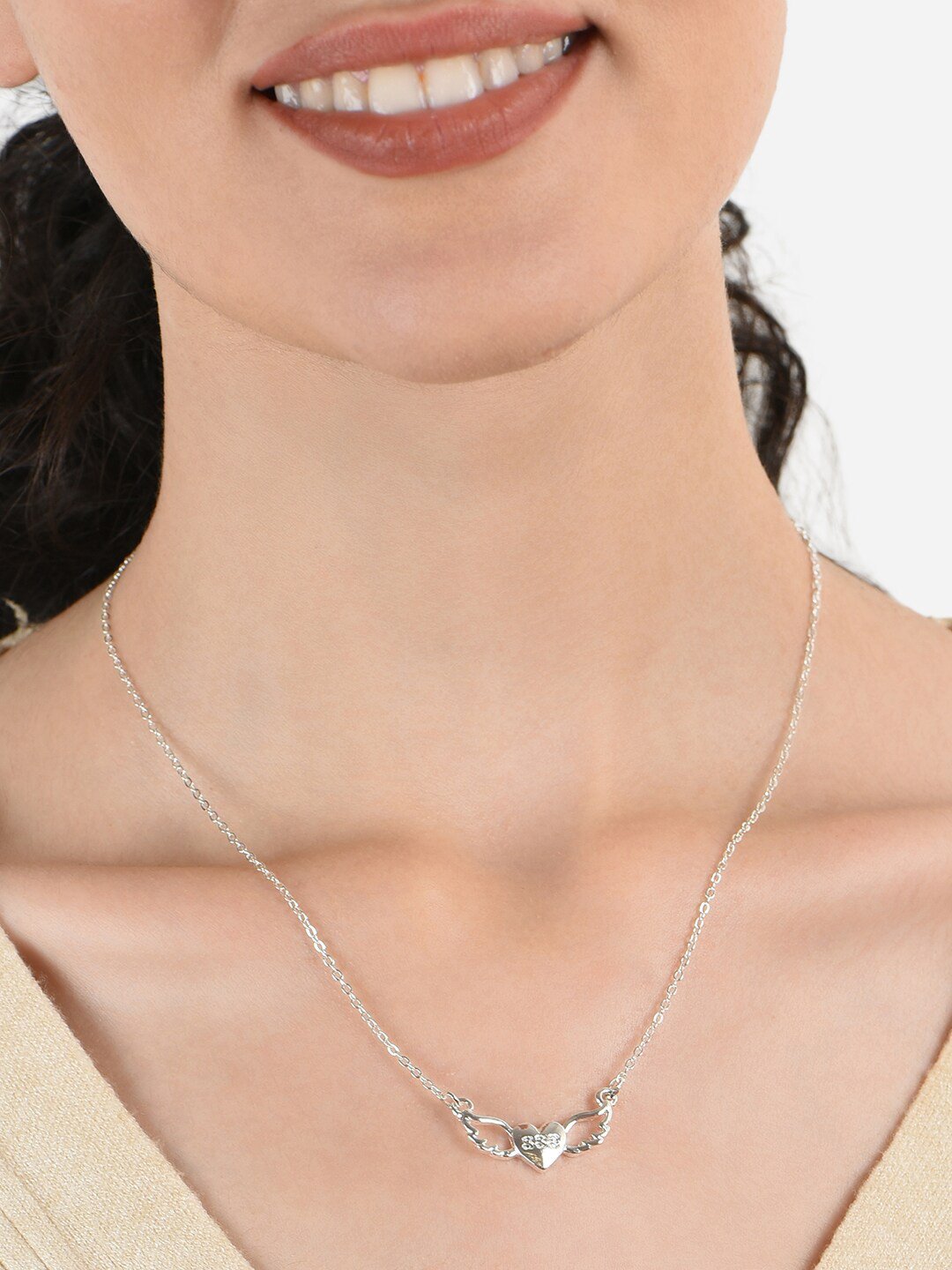 ToniQ Silver Plated Angel Chain