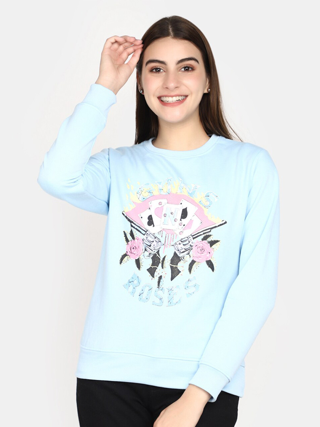 V-Mart Graphic Printed Cotton Sweatshirt