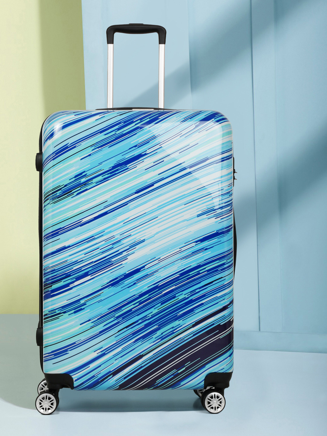 Teakwood Leathers Abstract Printed Large trolley bag 95.5 L