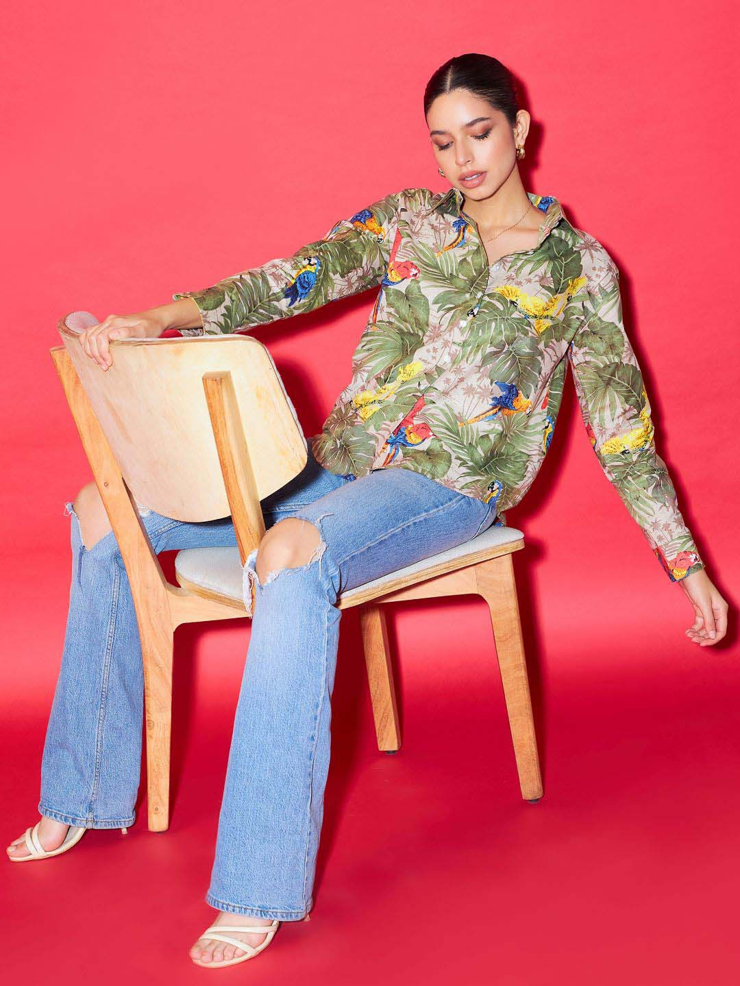 Uptownie Lite Printed Cotton Shirt