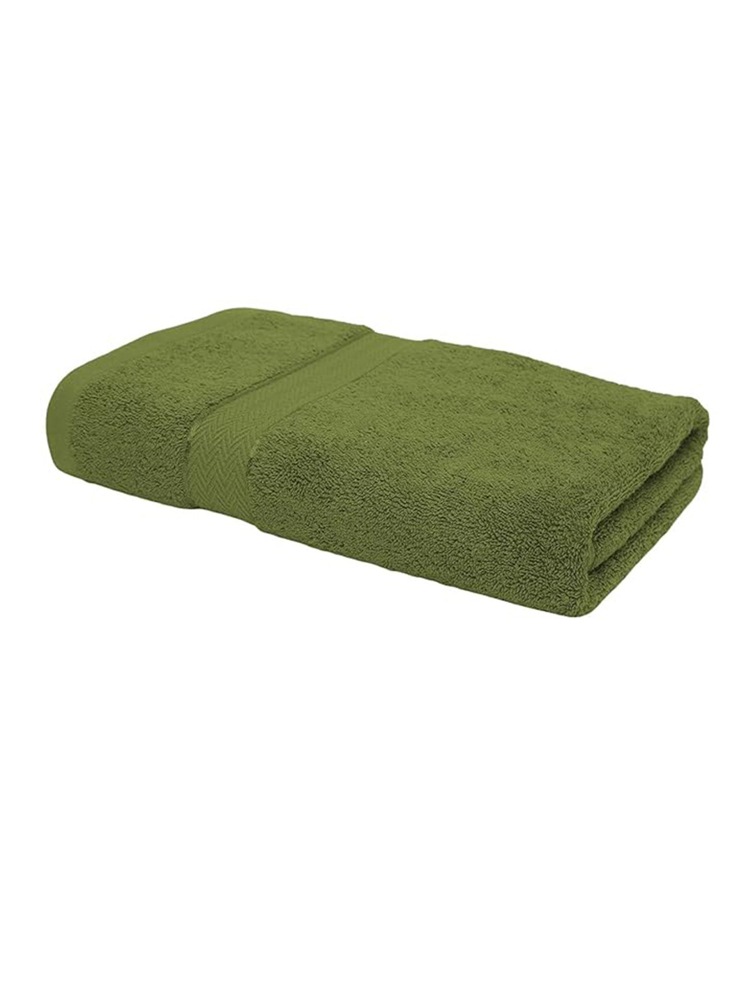 Signature Matrix Cotton Green Anti-Bacterial 400 GSM Reversible Bath Towel