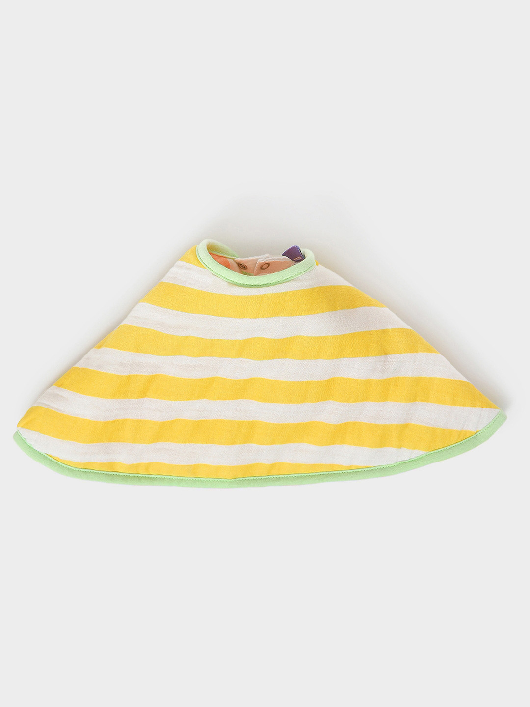 MiArcus 100% Cotton Muslin Two Way Reversible Bib & Burp Cloth With Snap Button