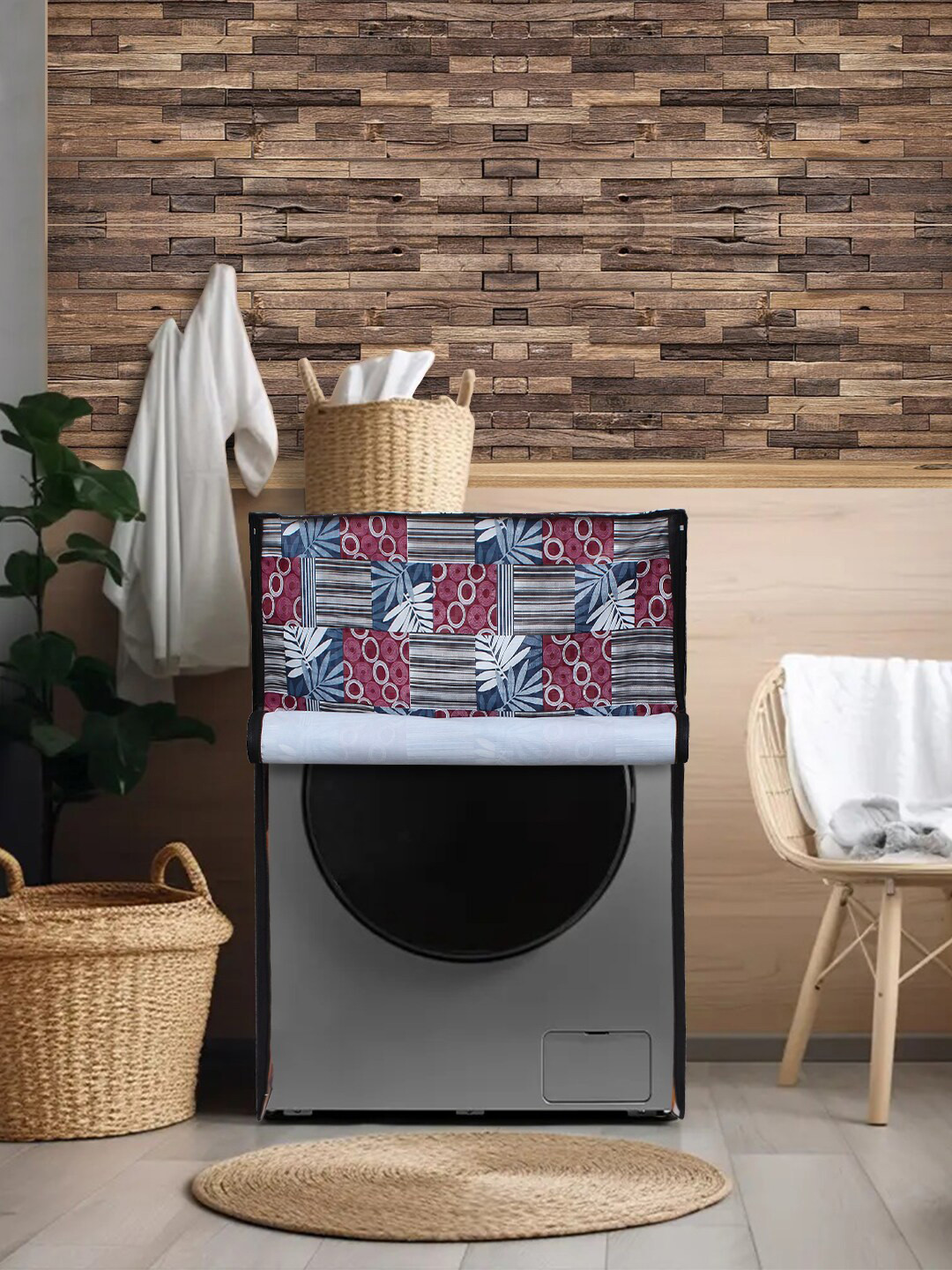 DREAM CARE Blue Printed Waterproof & Dustproof  Front Load Washing Machine Cover