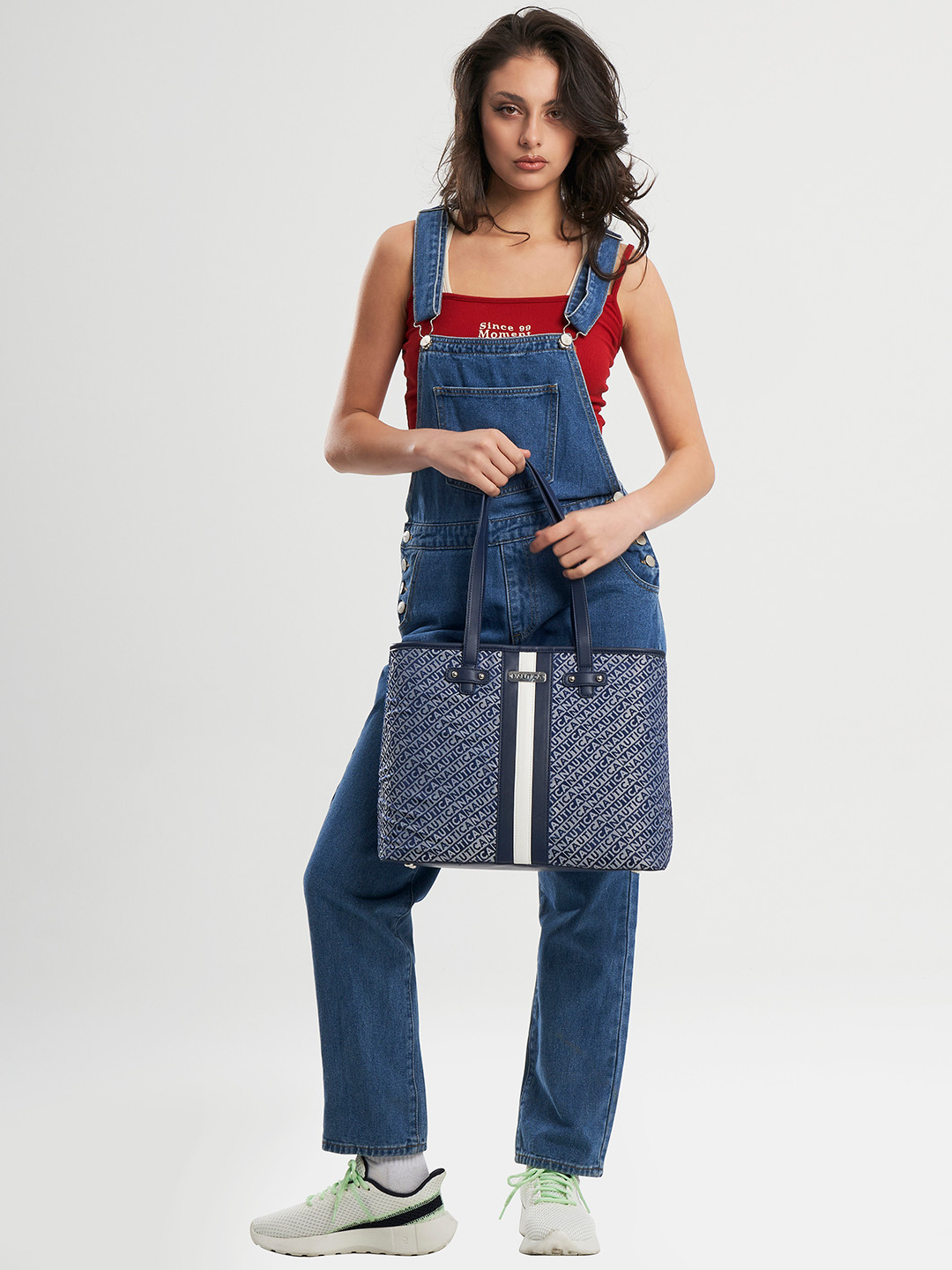 Nautica Typography Printed Shopper Tote Bag Up to 16 inch