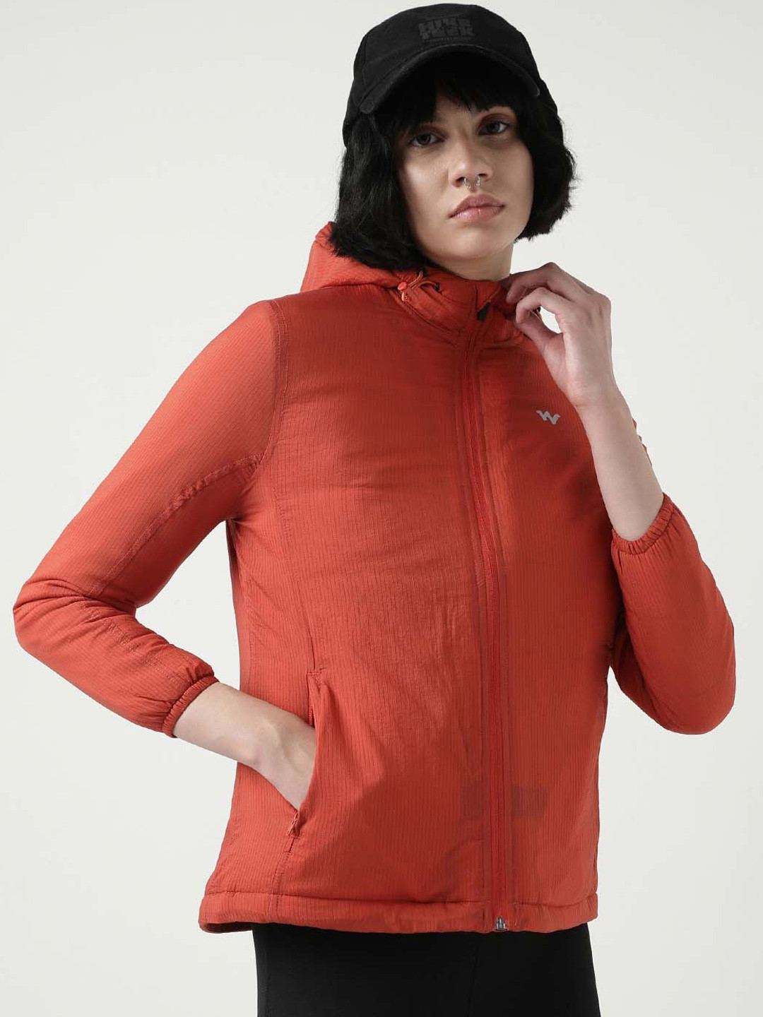 Wildcraft Self Design Hooded Long Sleeves Insulator Anti Odour Puffer Jacket