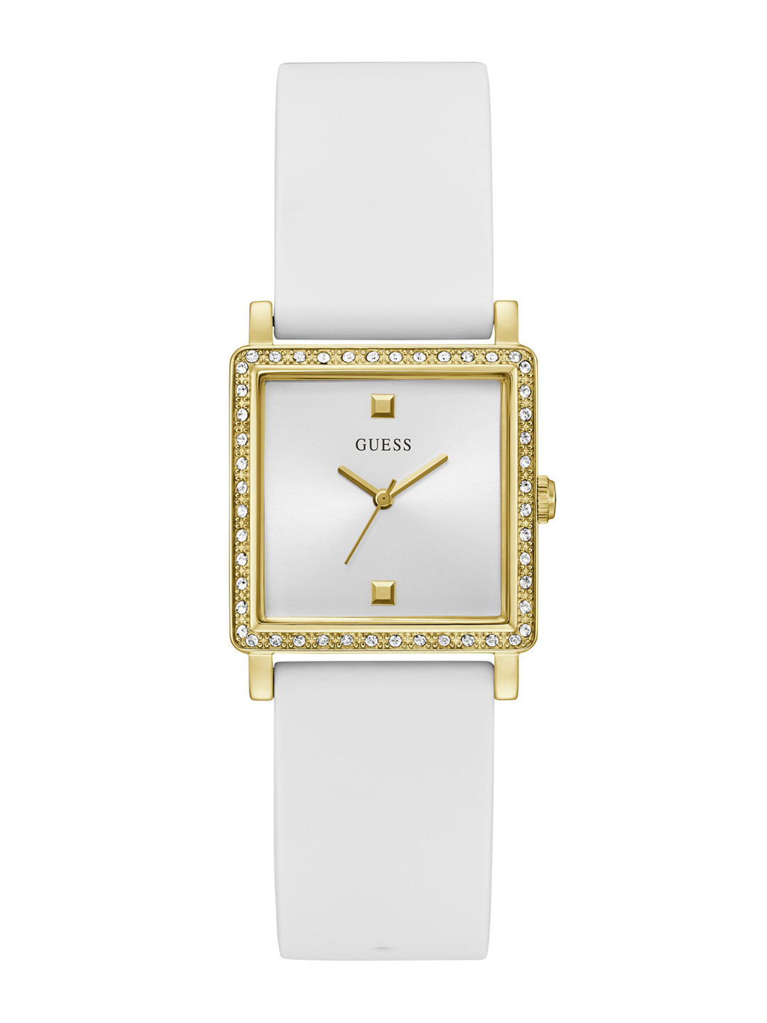 GUESS Women Square Stainless Steel Dial Analogue Watch U1369L1M