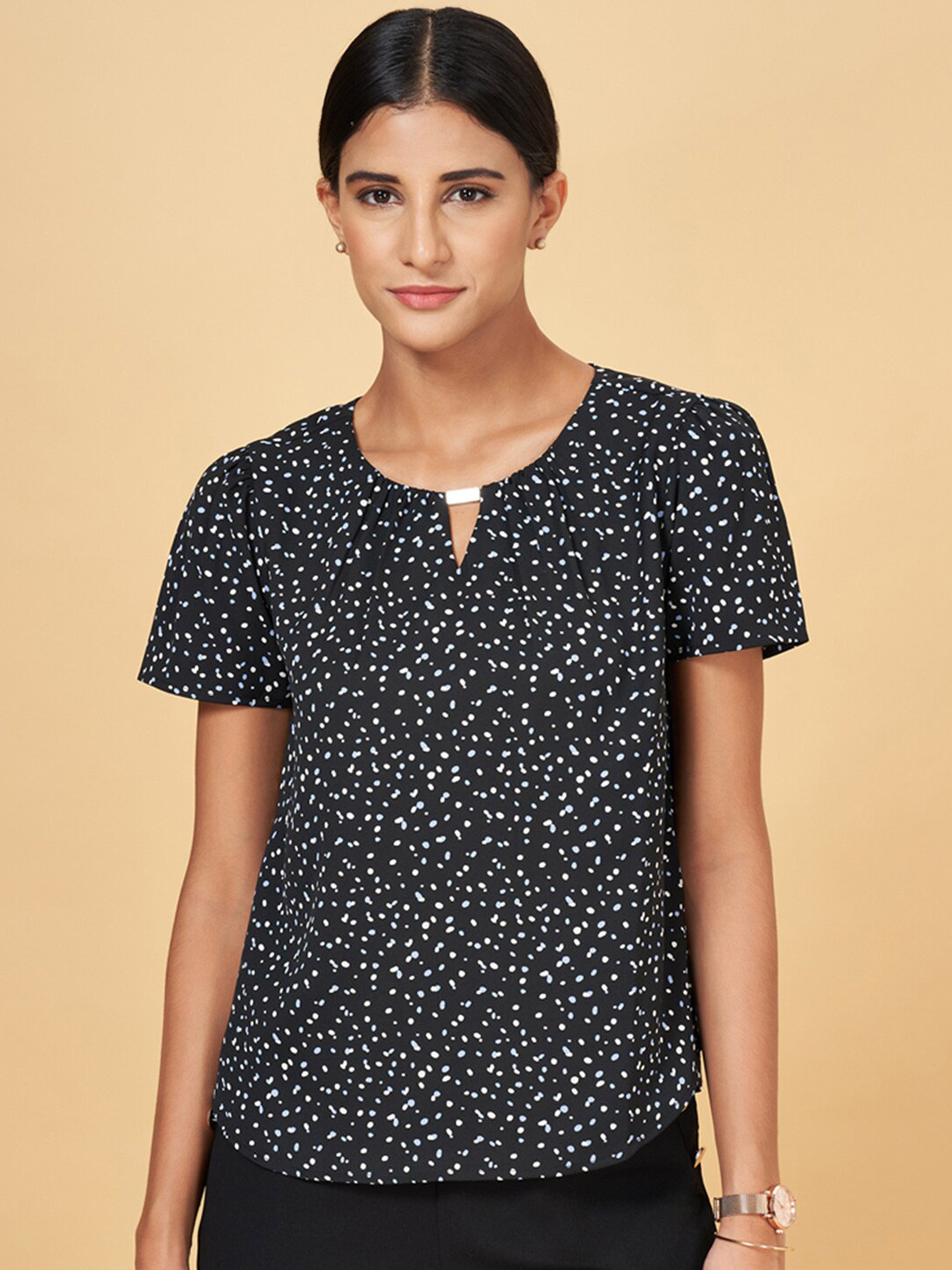 Annabelle by Pantaloons Abstract Printed Regular Top