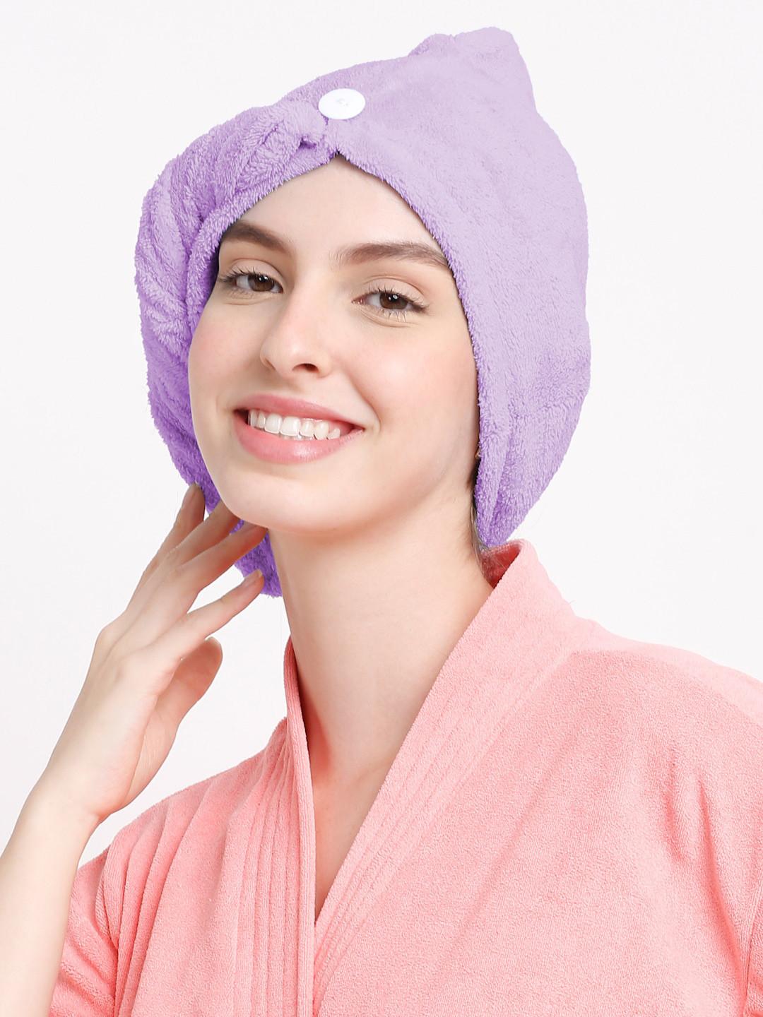 Cortina Purple Solid Microfiber 380GSM Breathable Adult Regular Bath Towel-30x11In