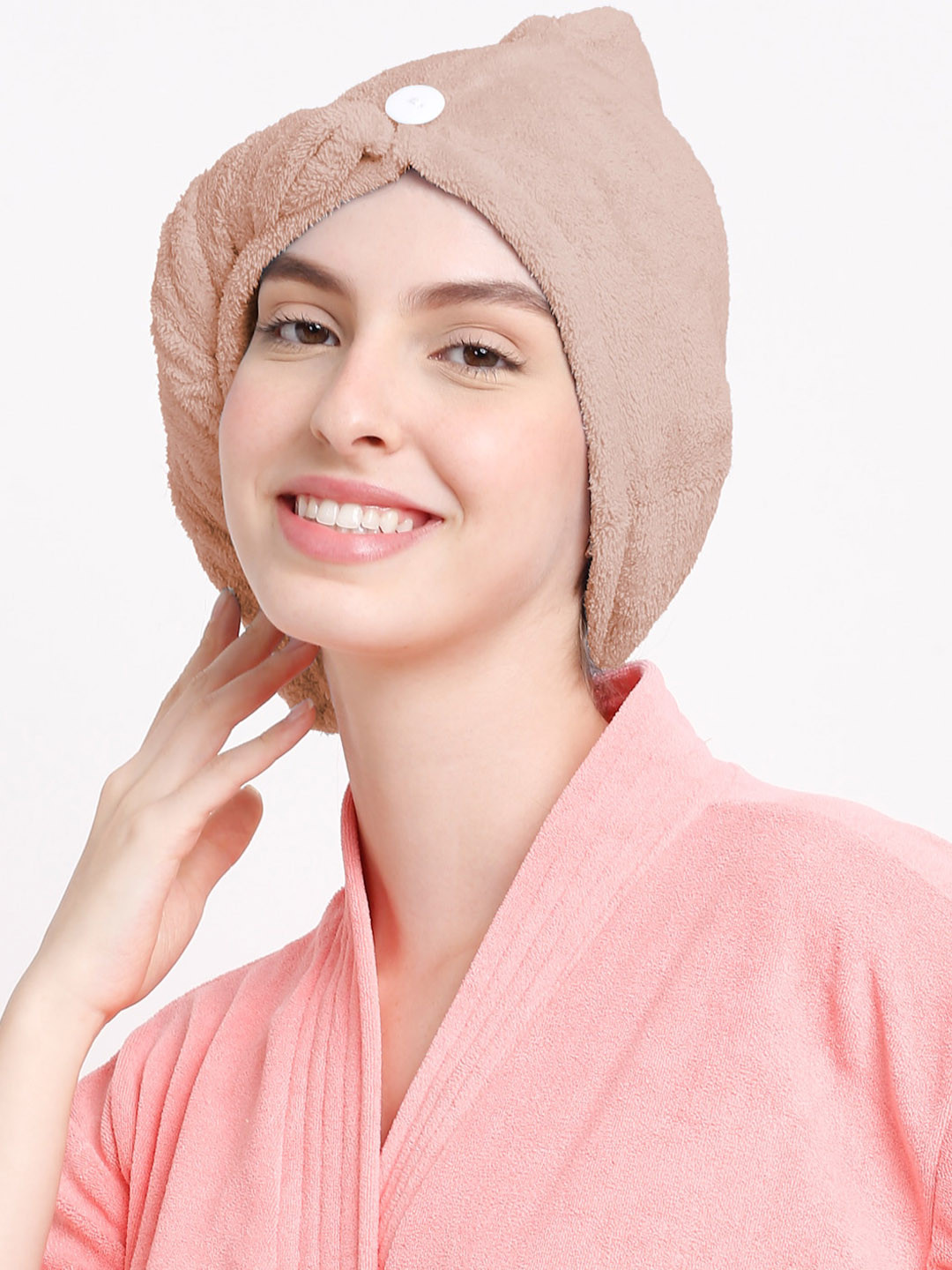 Cortina Brown Solid Microfiber 380GSM Breathable Adult Regular Bath Towel-30x11In