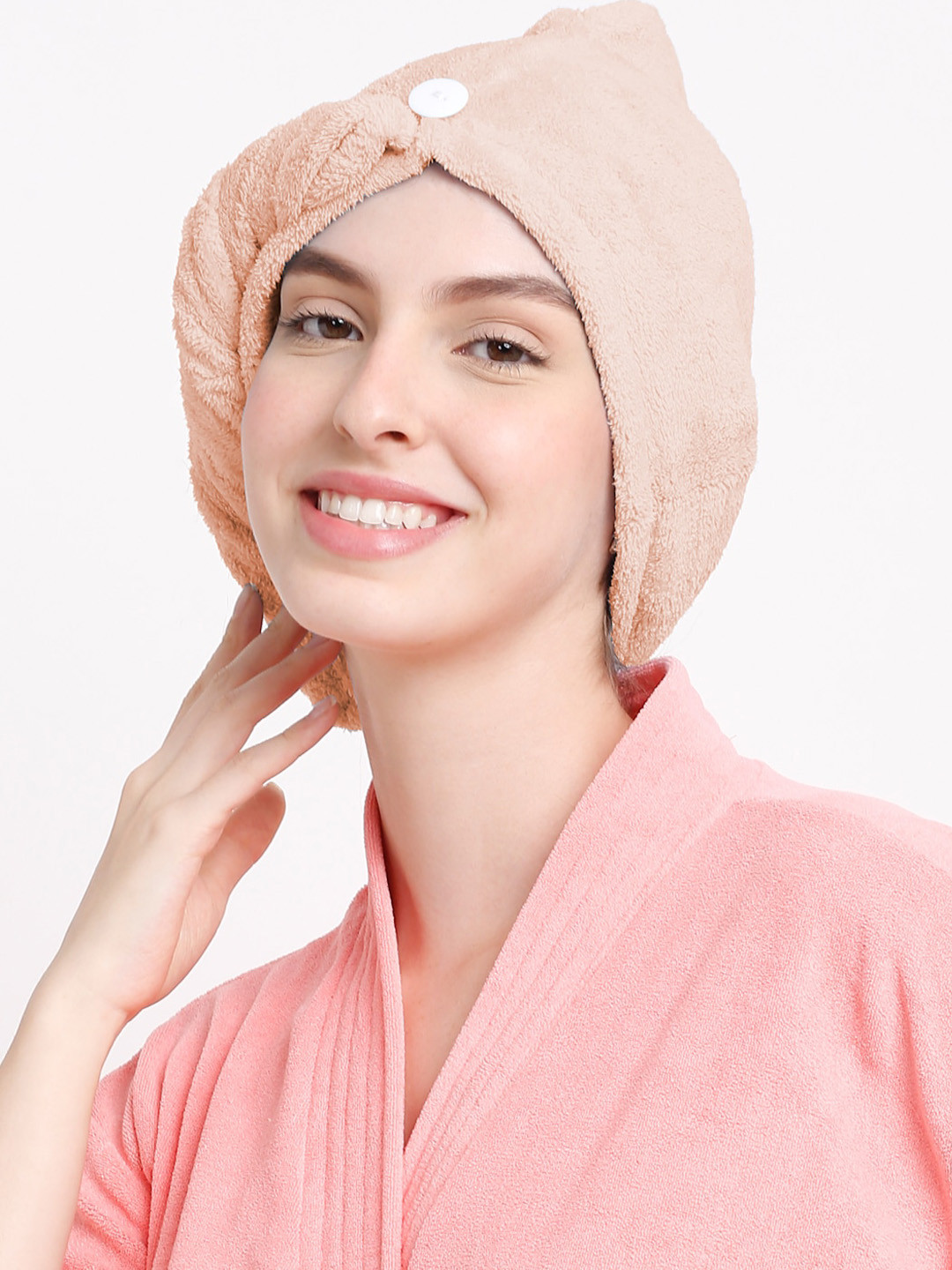Cortina Beige Solid Microfiber 210GSM Super Soft Adult Regular Bath Towel-30x11In