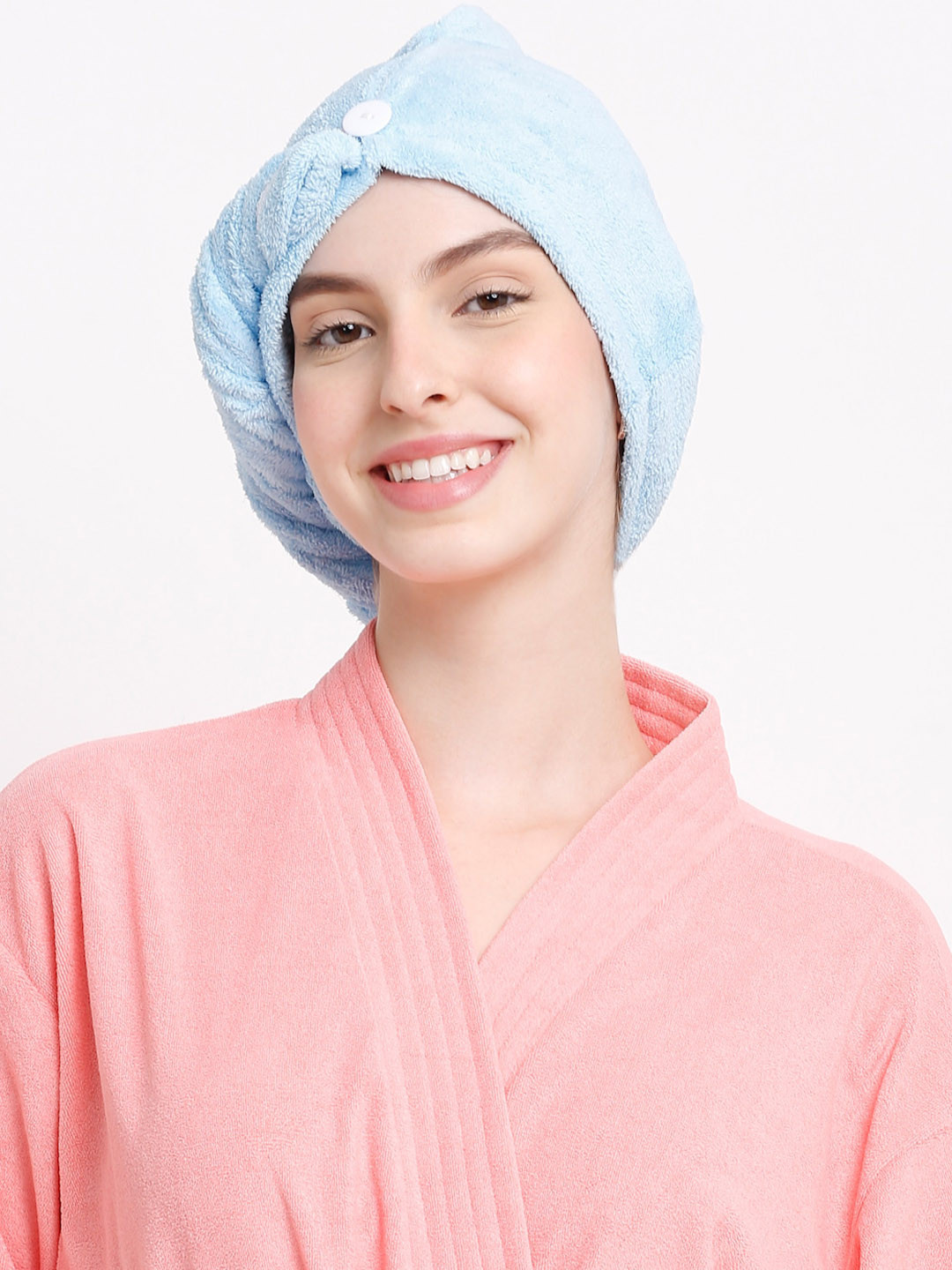 Cortina Blue Solid Microfiber 380GSM Breathable Adult Regular Bath Towel-30x11In