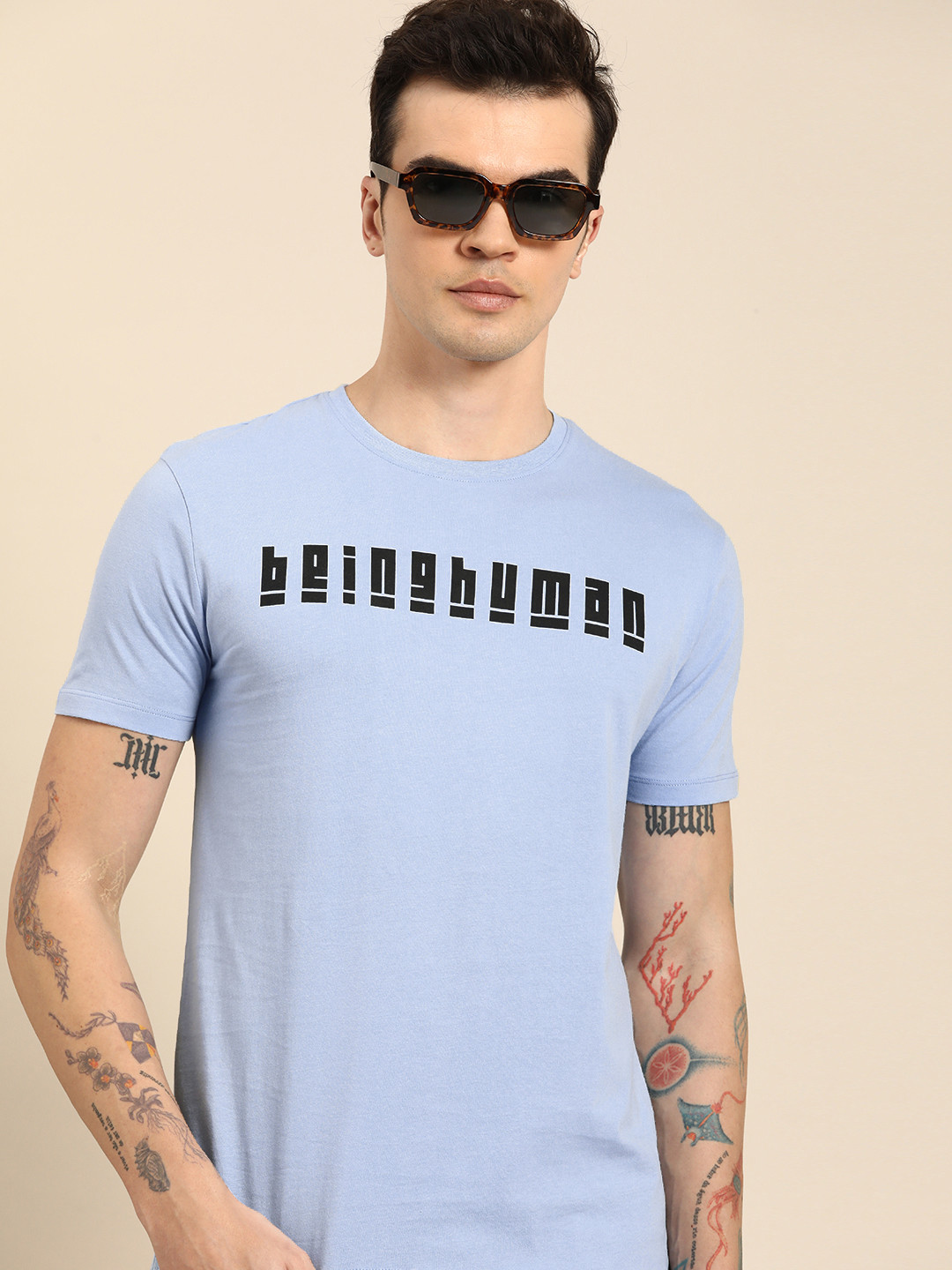Being Human Typography Printed Pure Cotton T-shirt