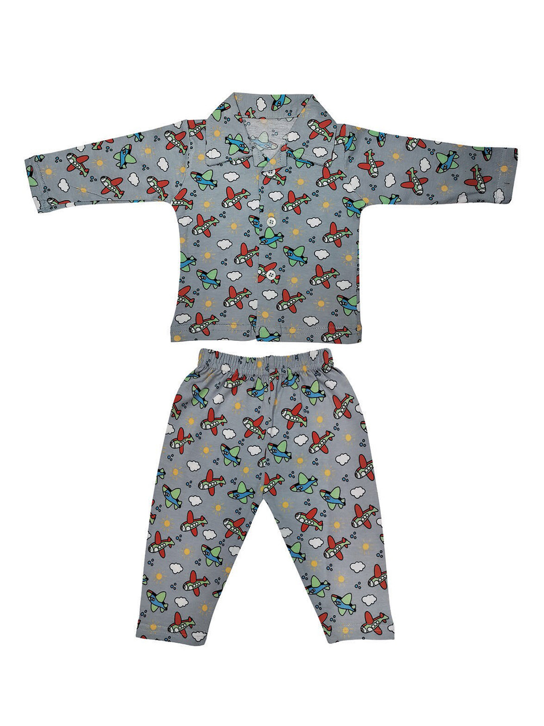 Zoom Minimondo Kids Conversational Printed Pure Cotton Shirt With Pyjamas