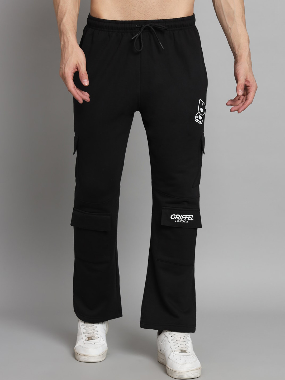 GRIFFEL Men Bootcut-Fit Fleece Track Pants