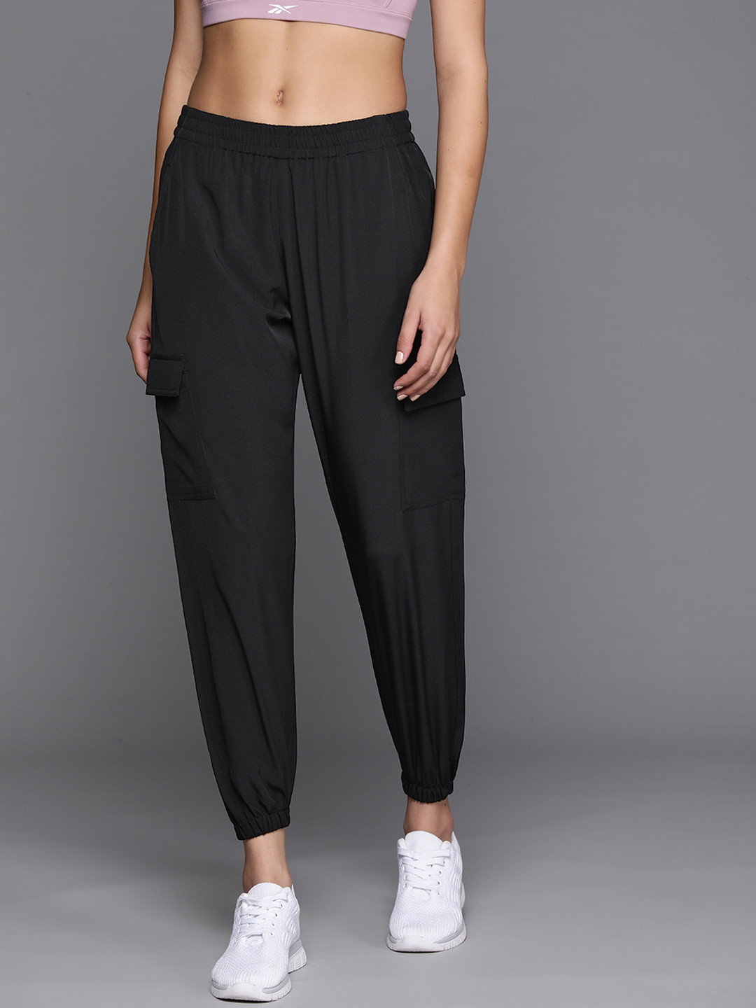 HRX by Hrithik Roshan Women Cargo Pockets Detailed Rapid-Dry Training Trackpants