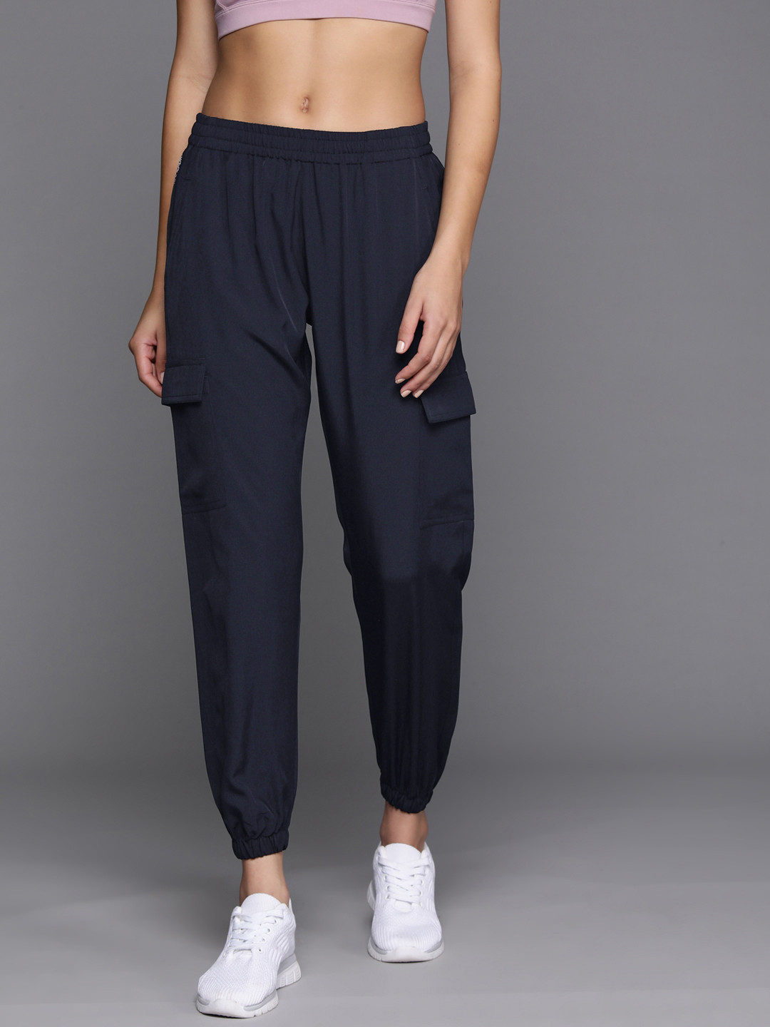 HRX by Hrithik Roshan Women Cargo Pockets Detailed Rapid-Dry Training Trackpants