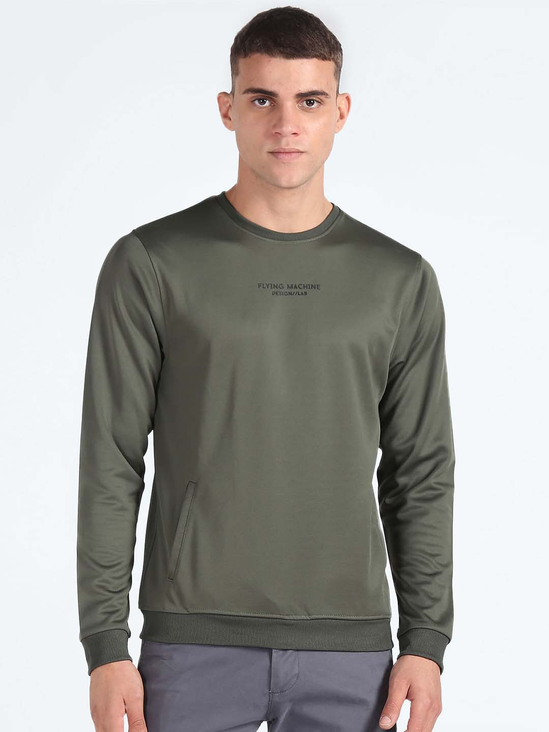 Flying Machine Dual Pocket Pullover Sweatshirt