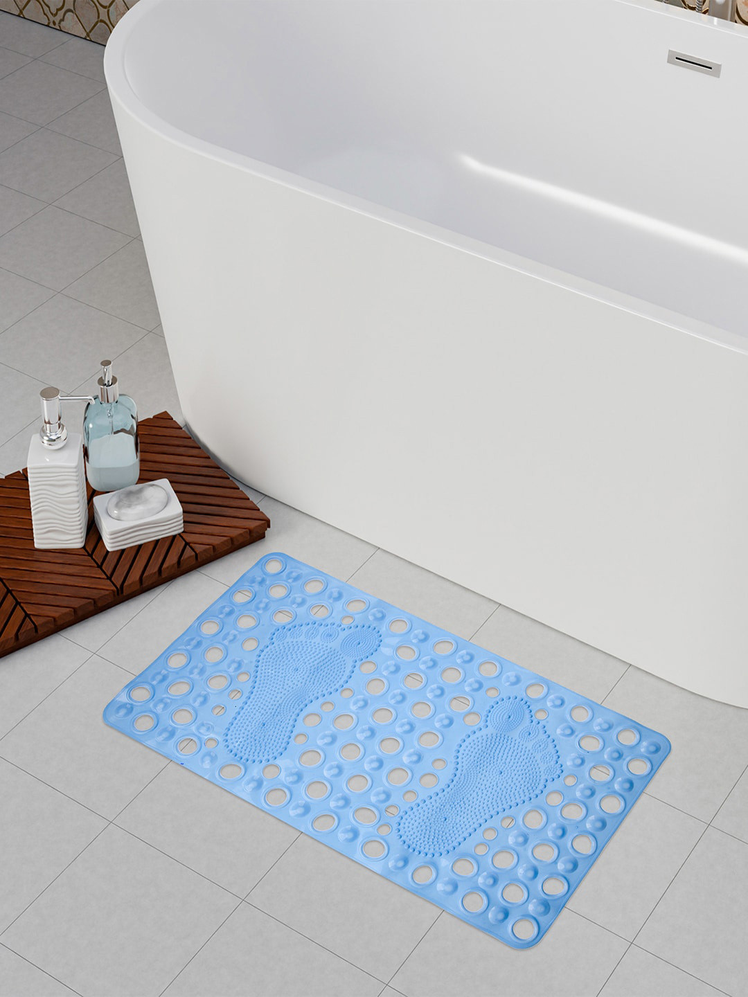 Kuber Industries Blue Hole Anti-Skid Bathroom Mat