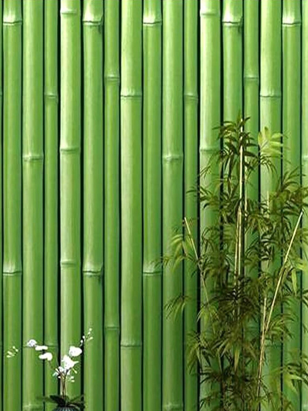 Univocean Green 3D Bamboo Pattern Peel & Stick Waterproof Wallpaper