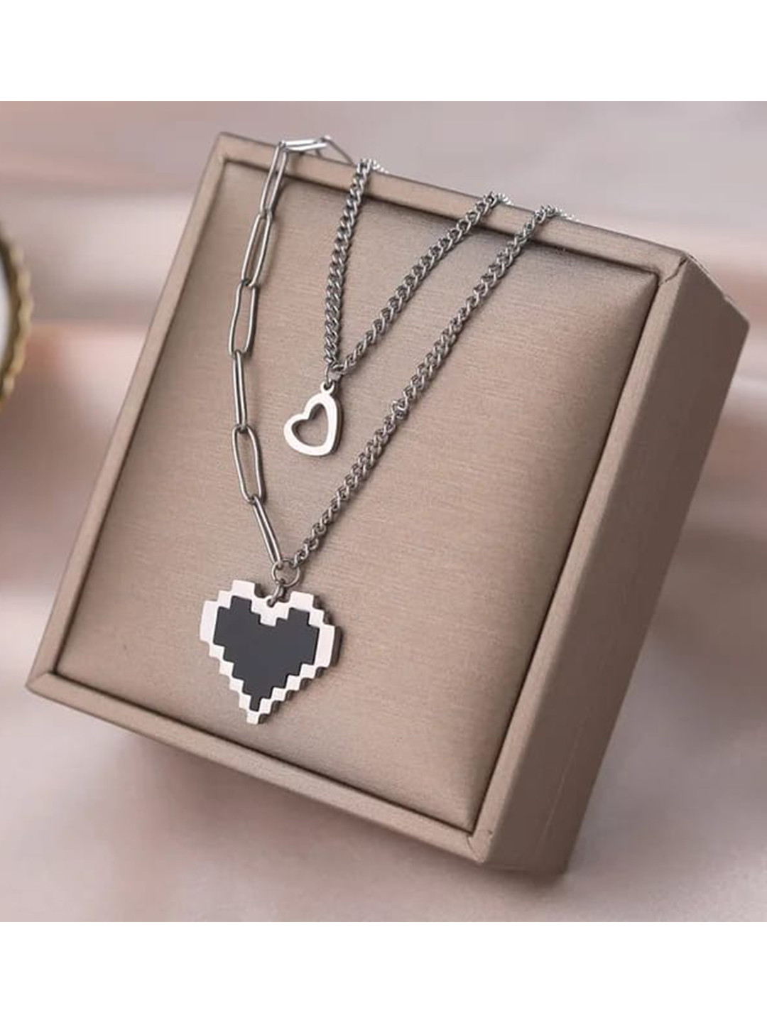 KRYSTALZ Silver-Plated Layered Necklace