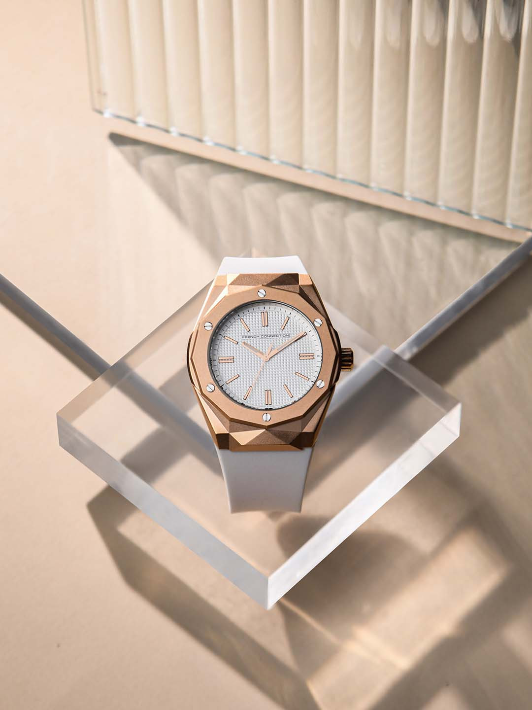 French Connection Men Textured Dial Analogue Watch FCP47WL-R