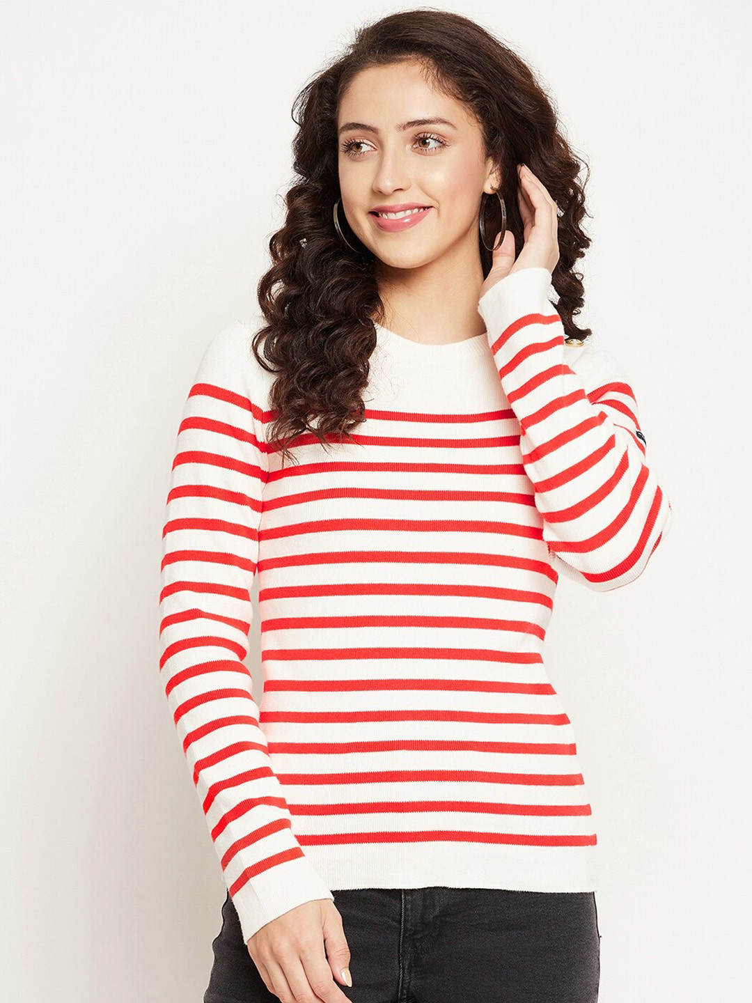 GABBLE & WOLSH Striped Pure Cotton Pullover