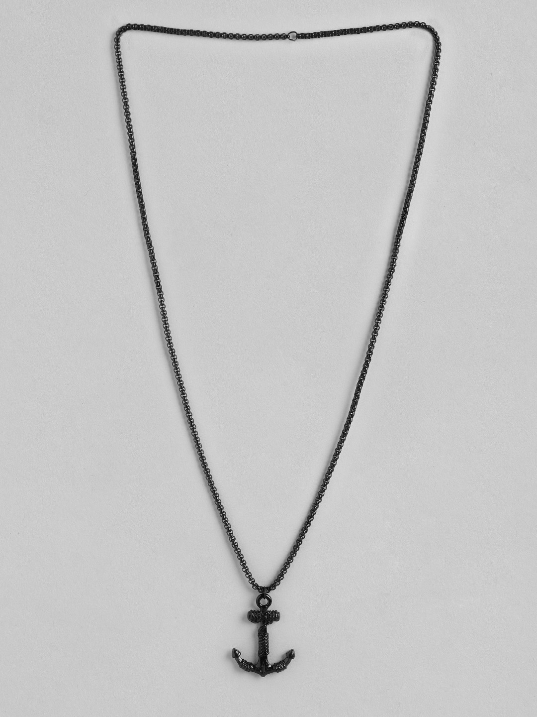PARIS HAMILTON Rhodium-Plated Stainless Steel Anchor Shaped Pendant With Chain