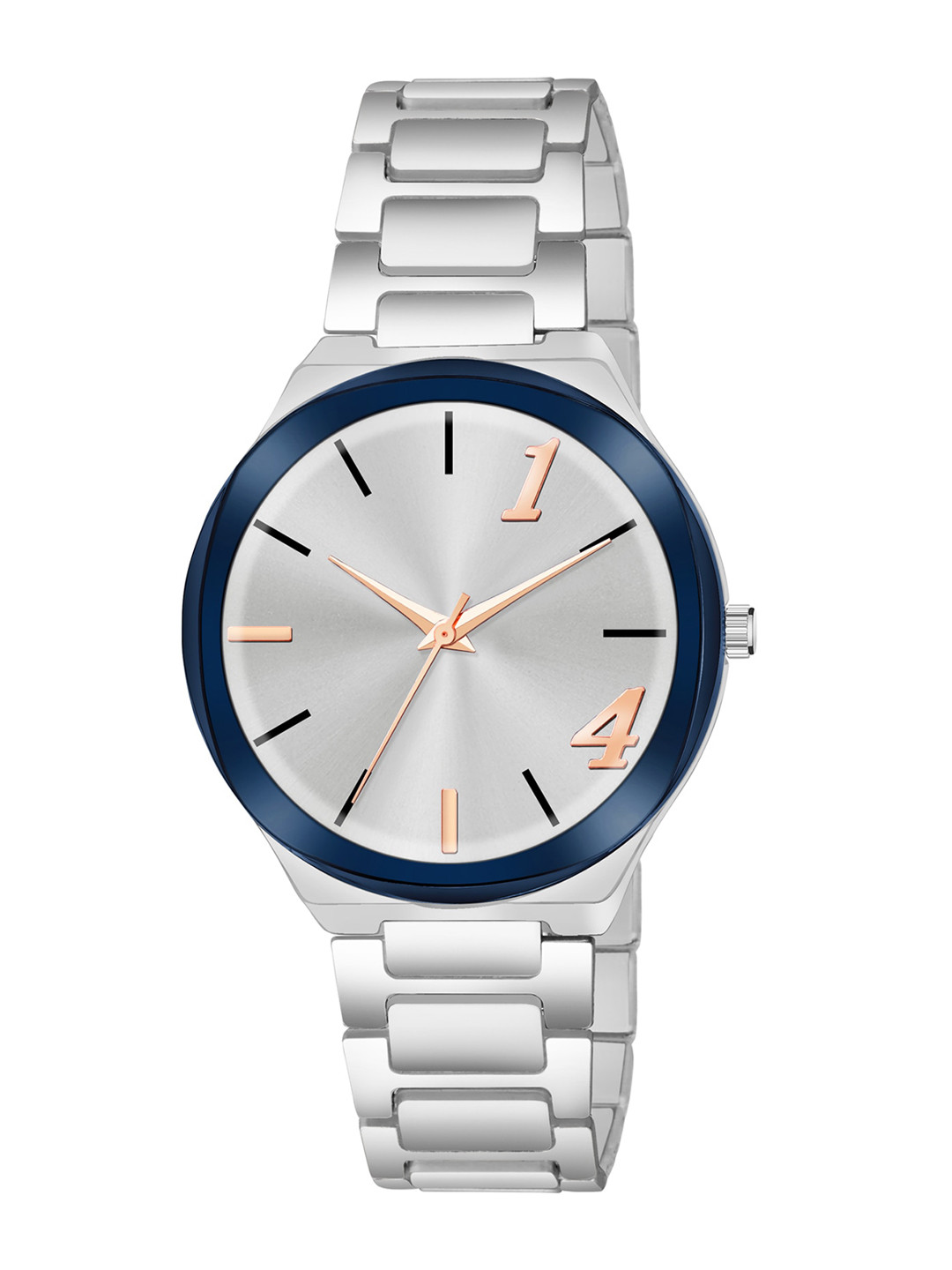 Shocknshop Men Stainless Steel Bracelet Style Straps Analogue Watch WCH90Silver