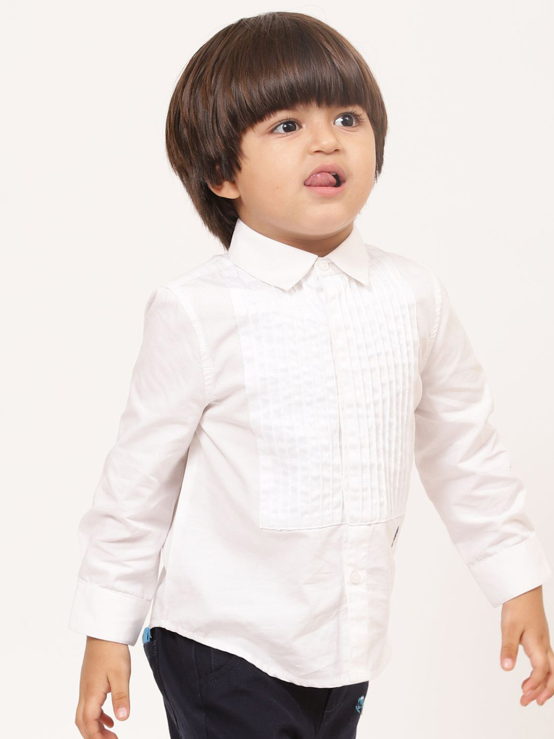 One Friday Boys Classic Spread Collar Pure Cotton Shirt