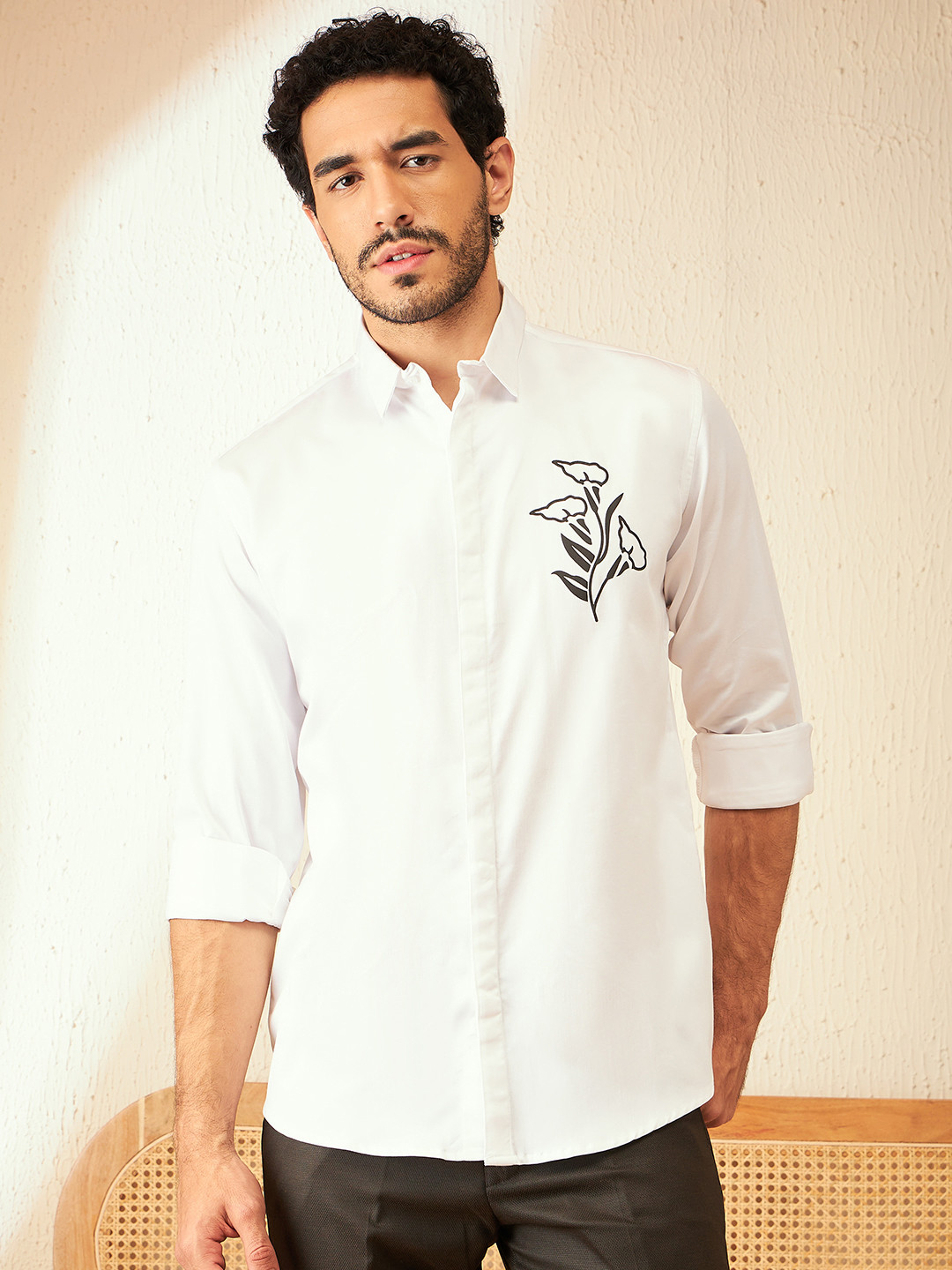 DENNISON Party Wear Placement Printed Casual Shirt