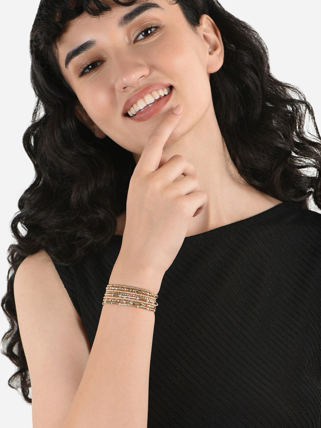 ToniQ Women Gold-Plated Multistrand Bracelet