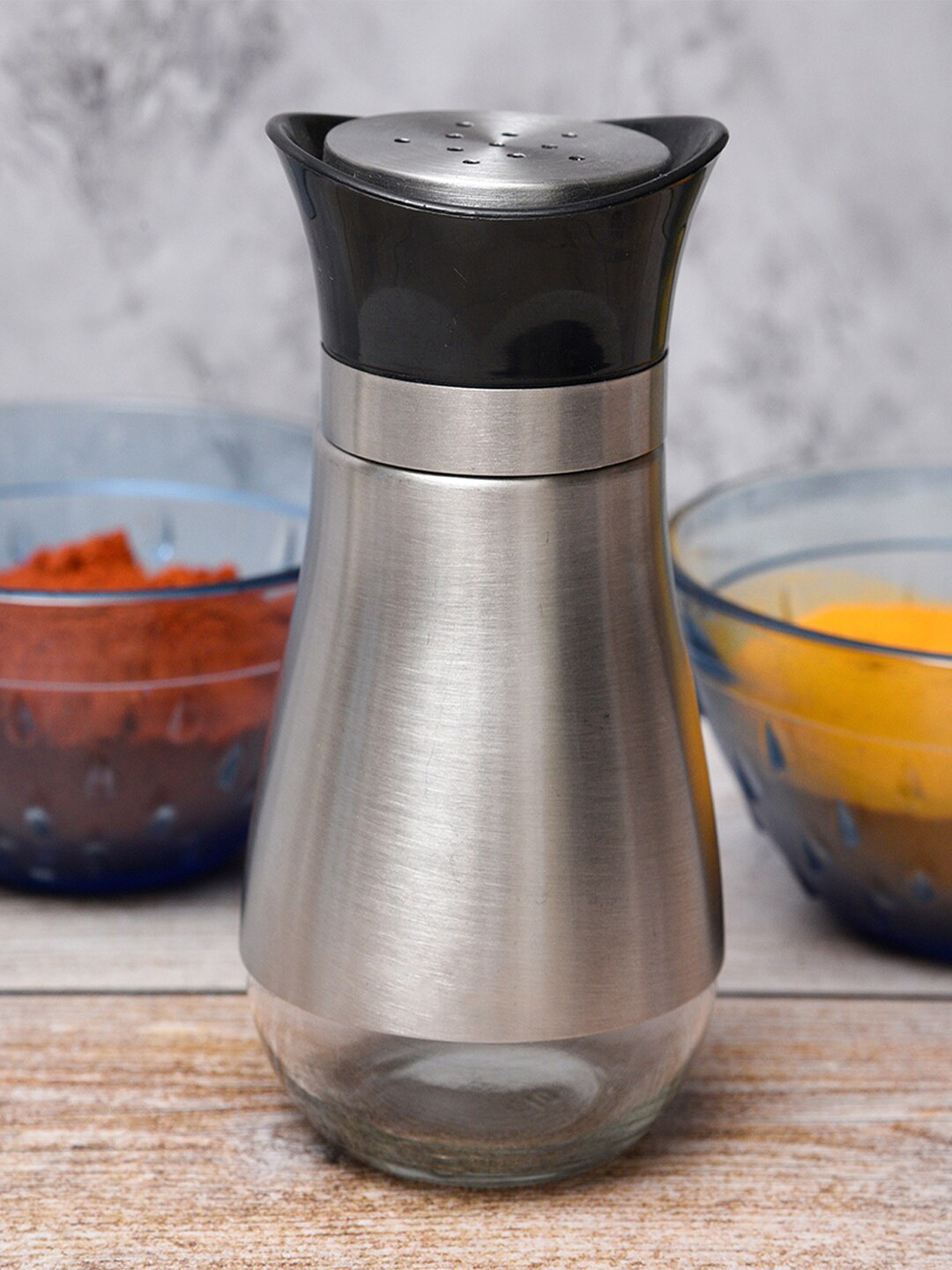 Kuber Industries Grey 2 Pieces Salt Shaker Box