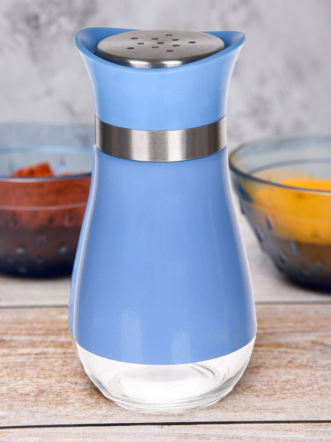 Kuber Industries Blue 3 Pieces Salt Shaker Box