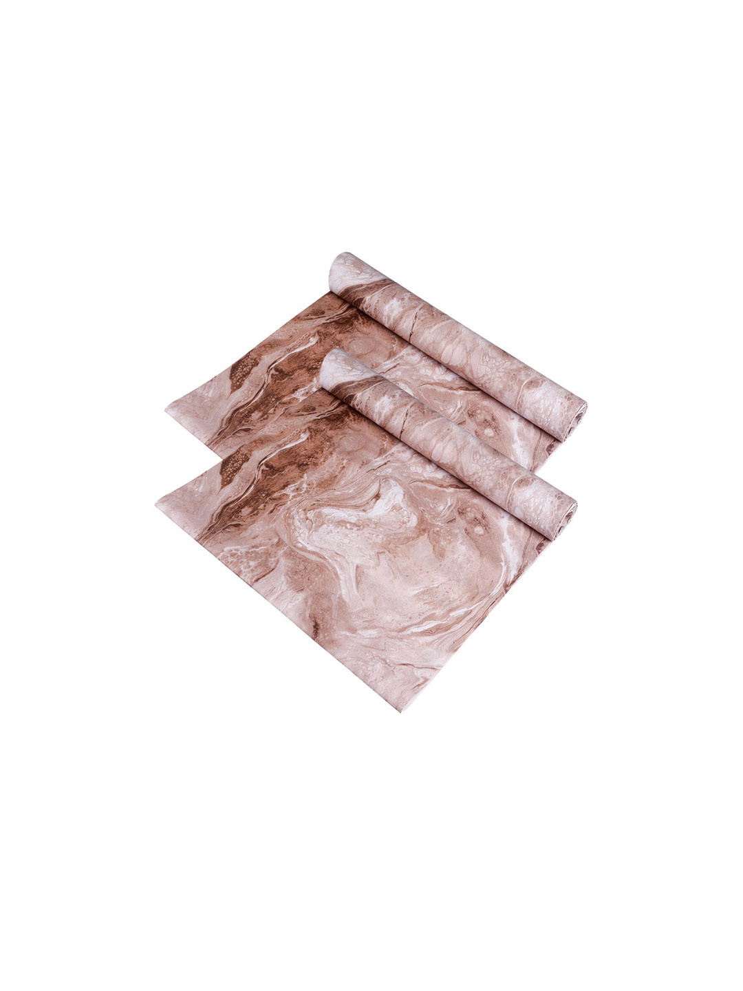 Kuber Industries 2 Pcs Brown Marble Shelf Liners