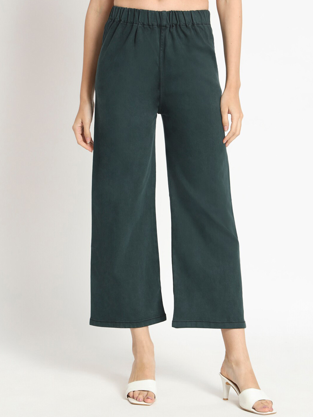 AngelFab Women Mid-Rise Parallel Trousers