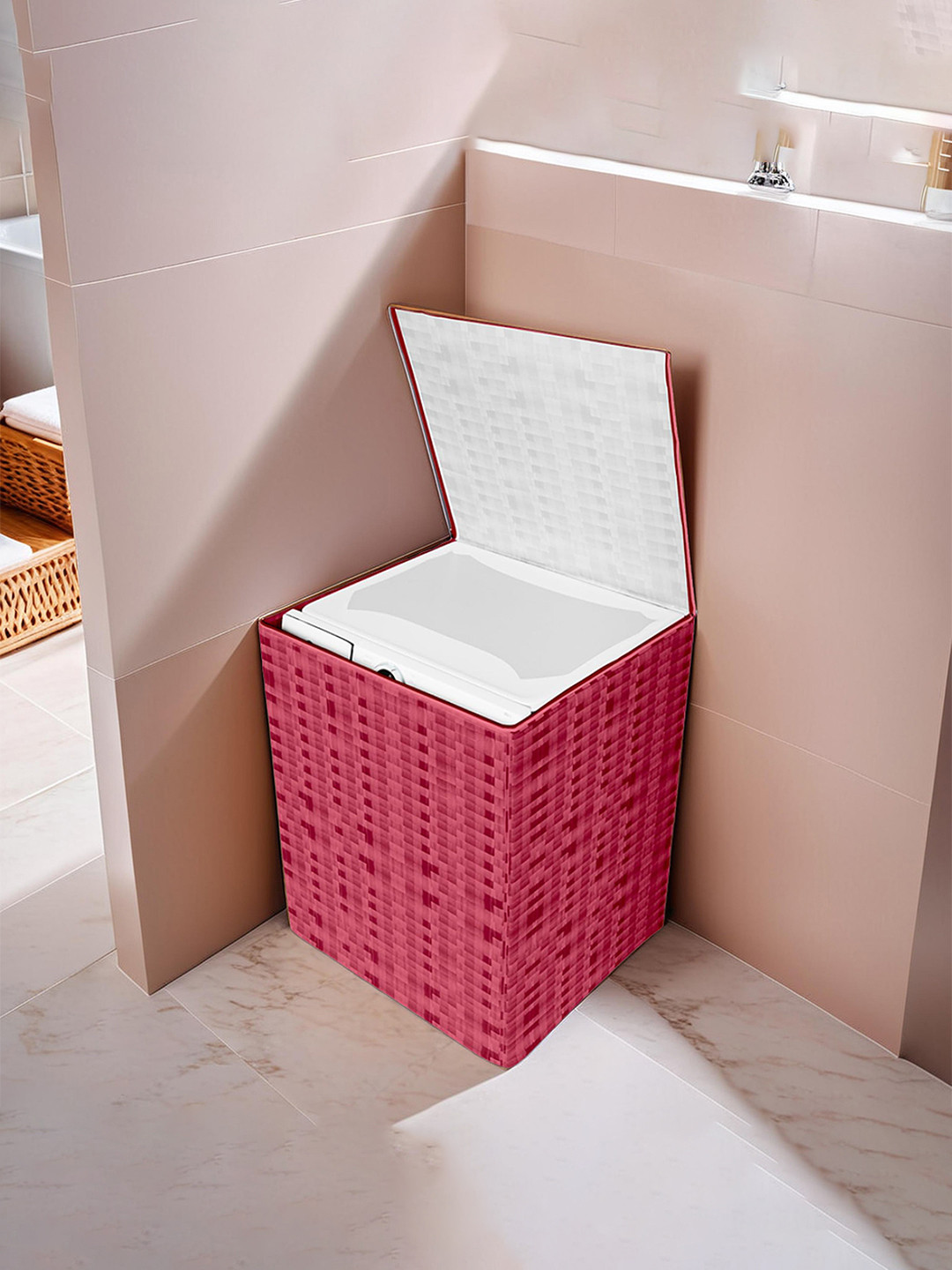 Kuber Industries Maroon Top Load Fully-Automatic Washing Machine Cover