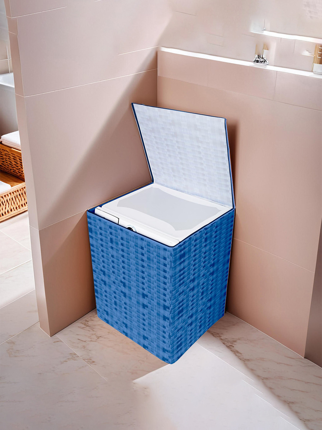 Kuber Industries Blue Top Load Fully-Automatic Washing Machine Cover