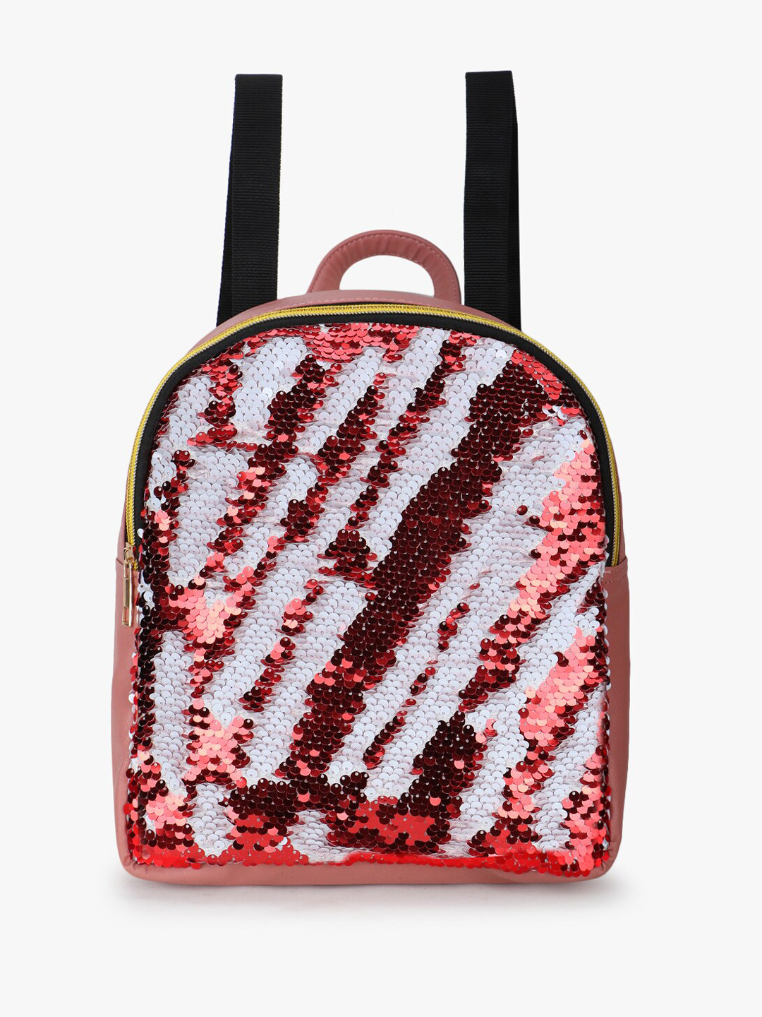 Spice Art Striped Embellished Backpack