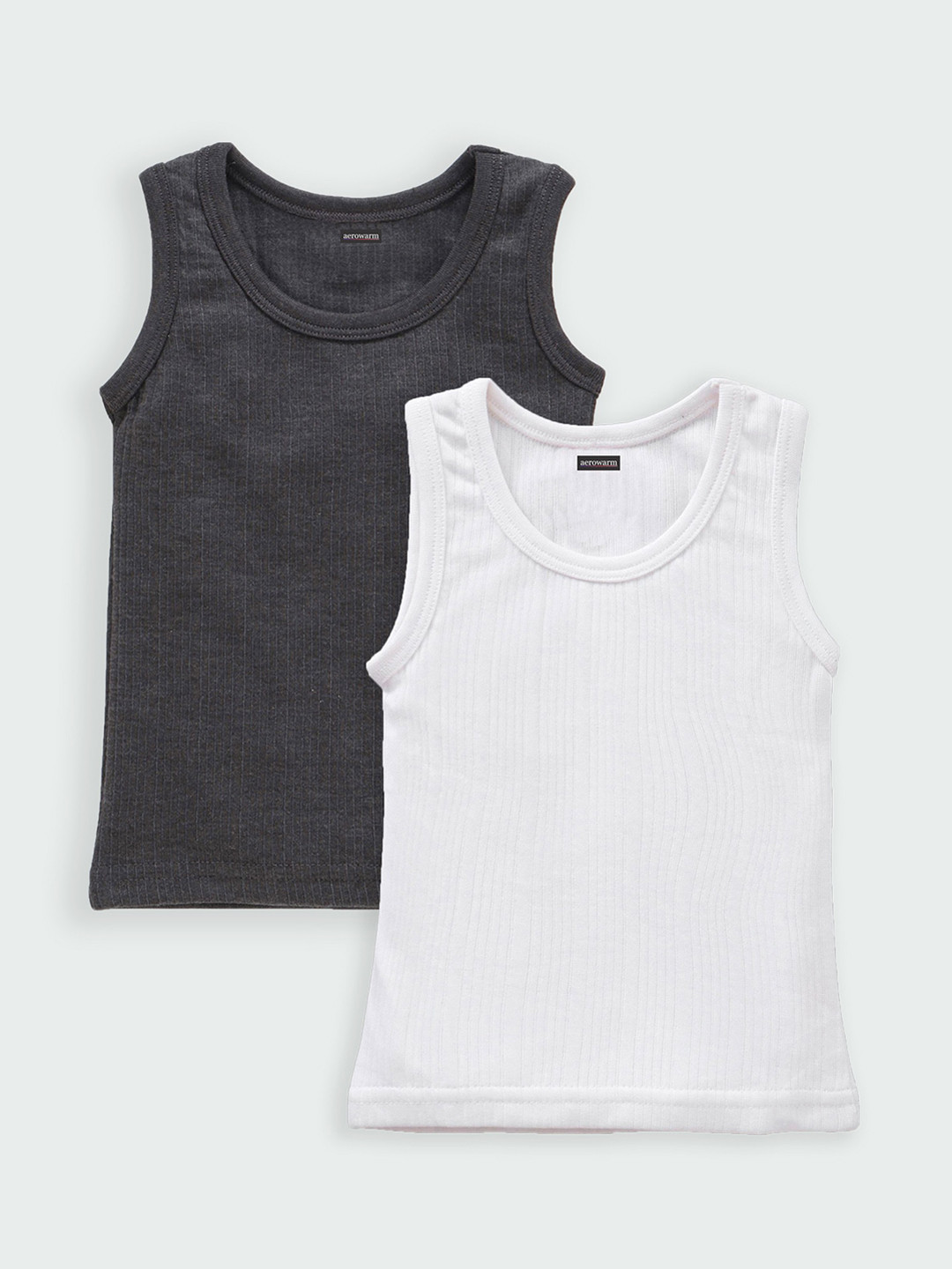 Aerowarm Infant Girks Pack of 2 Striped Thermal Tops