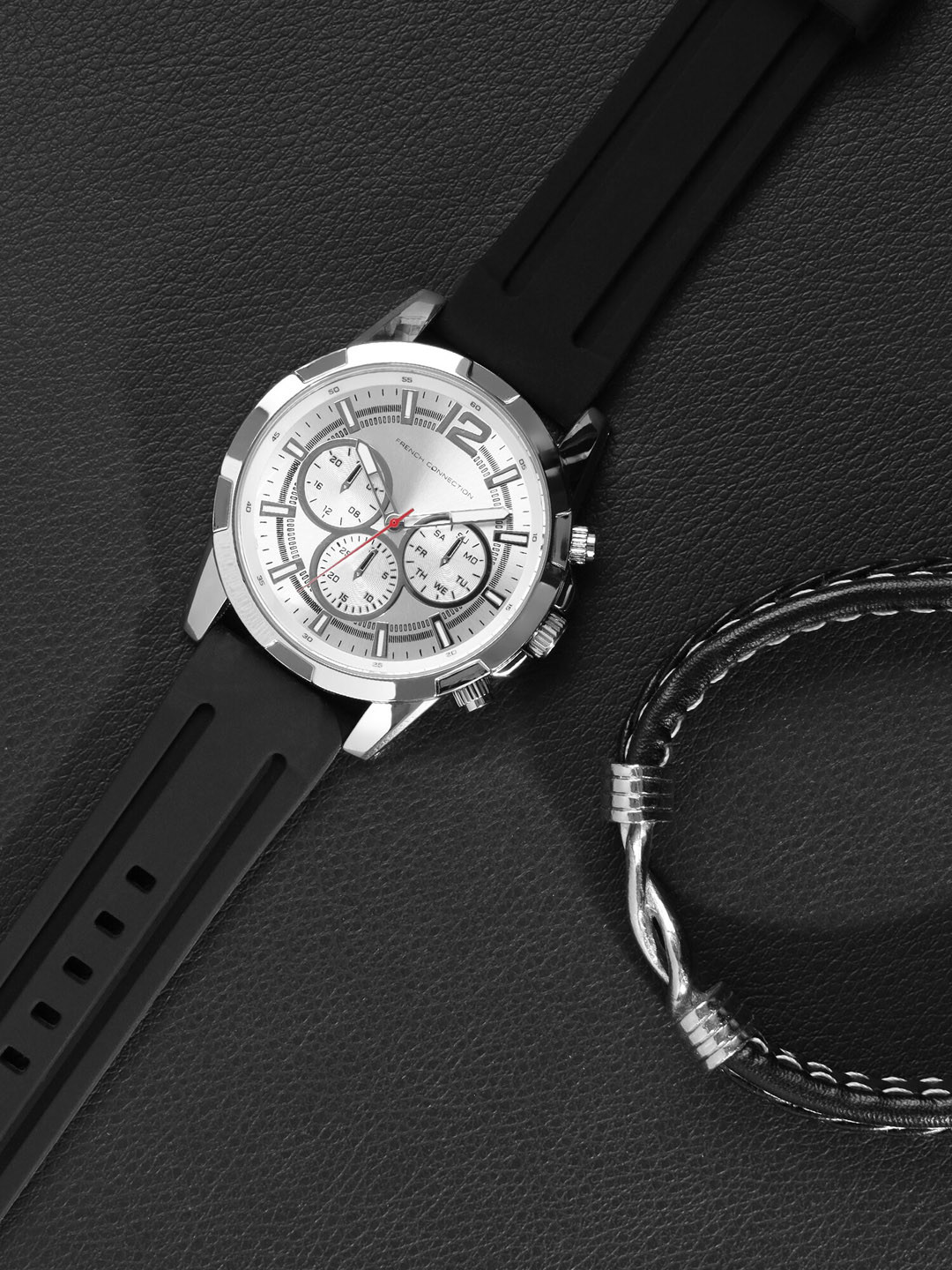 French Connection Men Analog Watch With Bracelet Gift Set