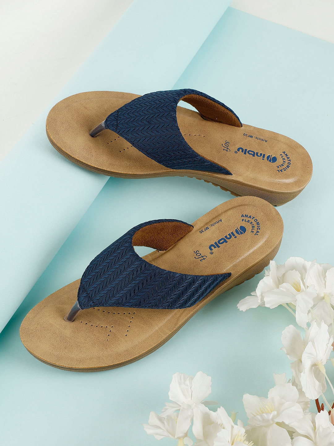 Inblu Textured Lightweight & Anti Skid Open Toe Flats