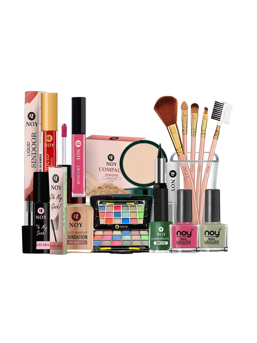 NOY 15-Pcs Makeup Combo - Exude Alluring Beauty Magnificence - Combo No 1275