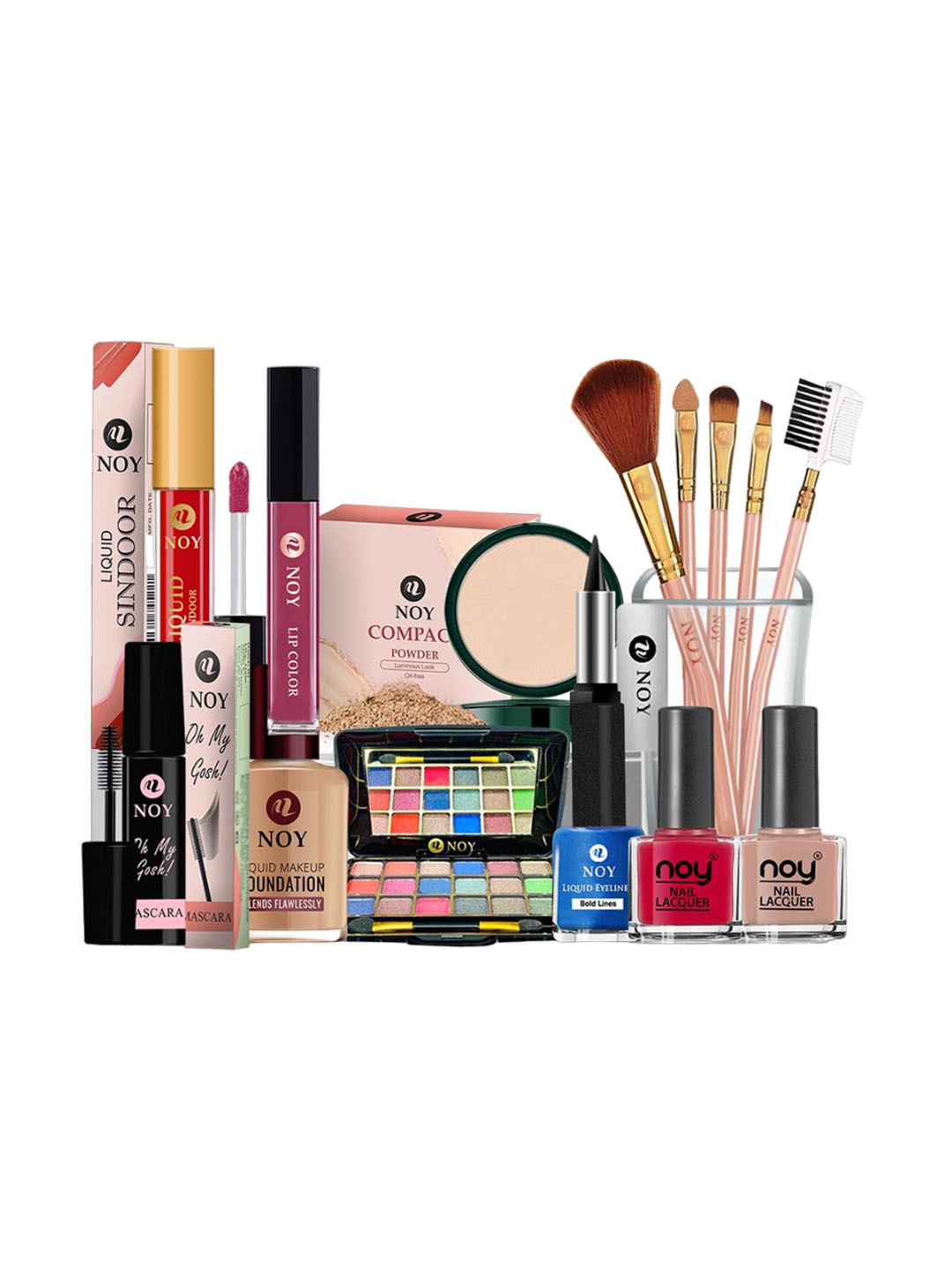 NOY 15-Pcs Makeup Combo - Captivate Hearts With Your Beauty - Combo No 1151
