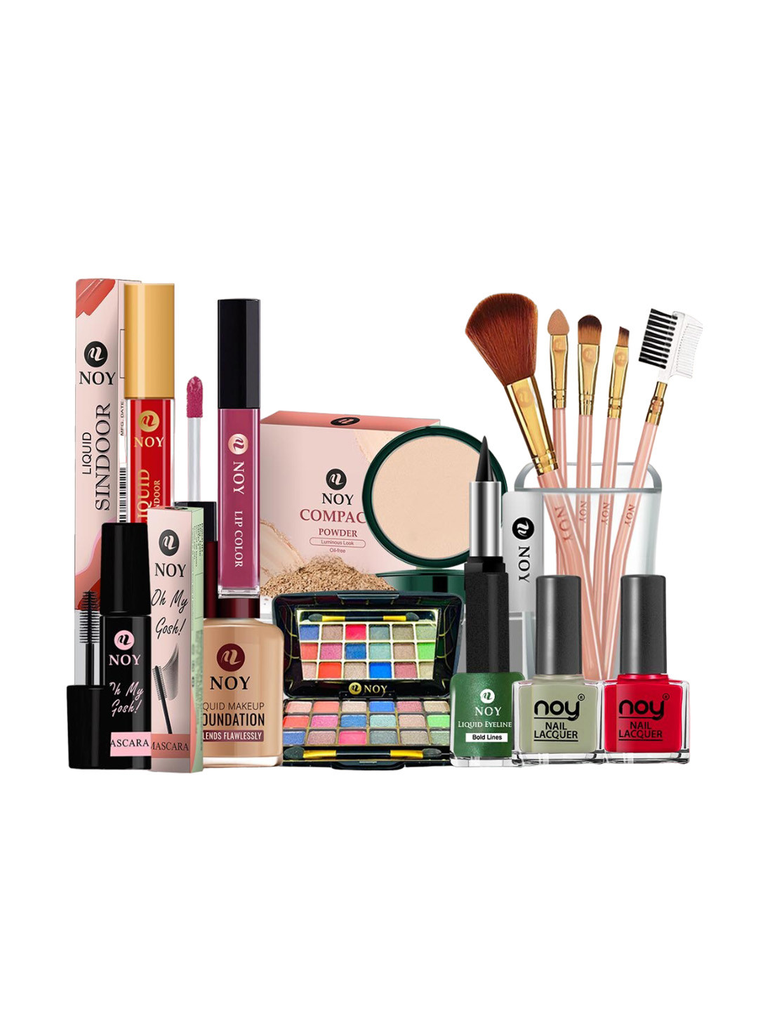 NOY 15-Pcs Makeup Combo - Indulge In Double The Beauty Joy - Combo No 1567