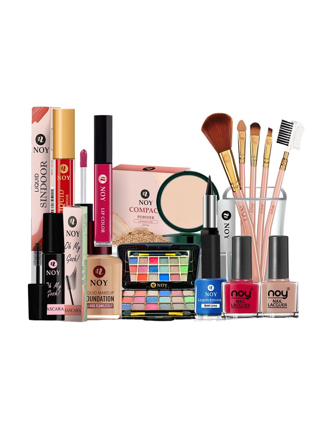 NOY 15-Pcs Makeup Combo - Exude Alluring Beauty Magnificence - Combo No 1153